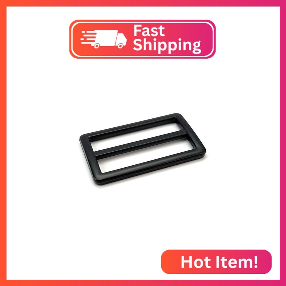 VersaKits Heavy Duty Metal Slide Buckles - 10 Pcs, 1-1/4 Inch Matte Black Zinc A