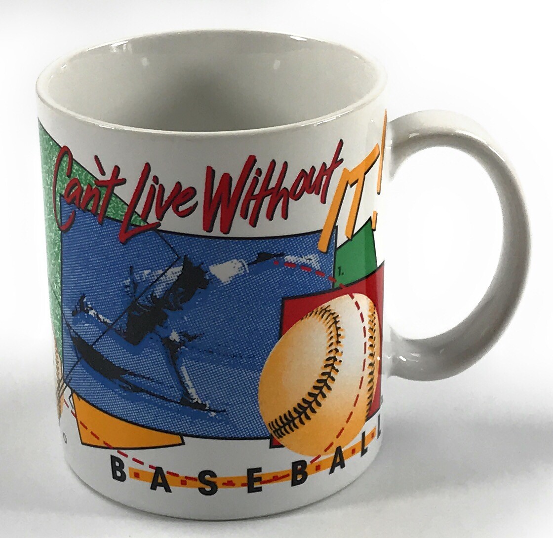 Baseball Can't Live Without It Pitcher Bases Glove Field Tea Coffee Mug Cup
