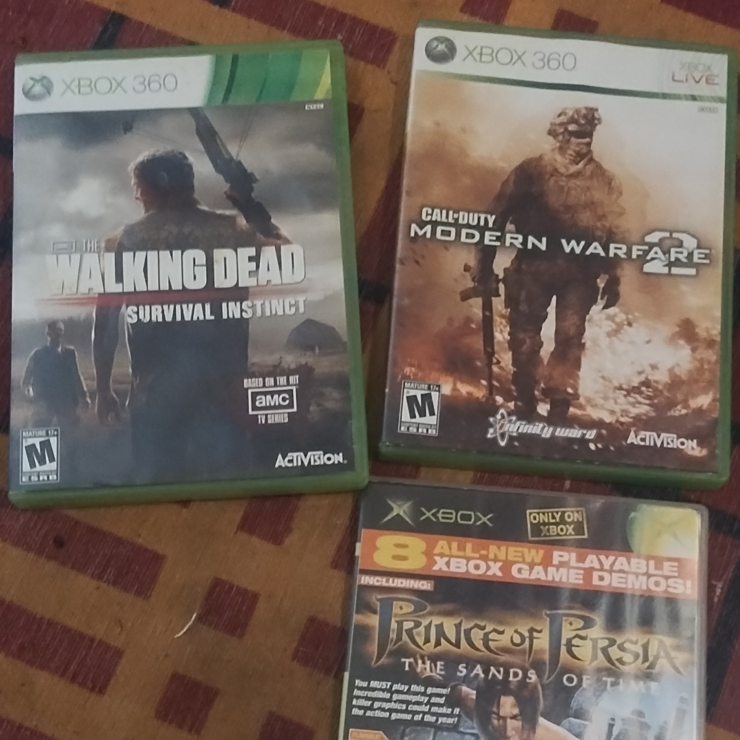 Activision SEGA EA Xbox 360 Game Lot The Walking Dead, Prince of Persia, Call o…