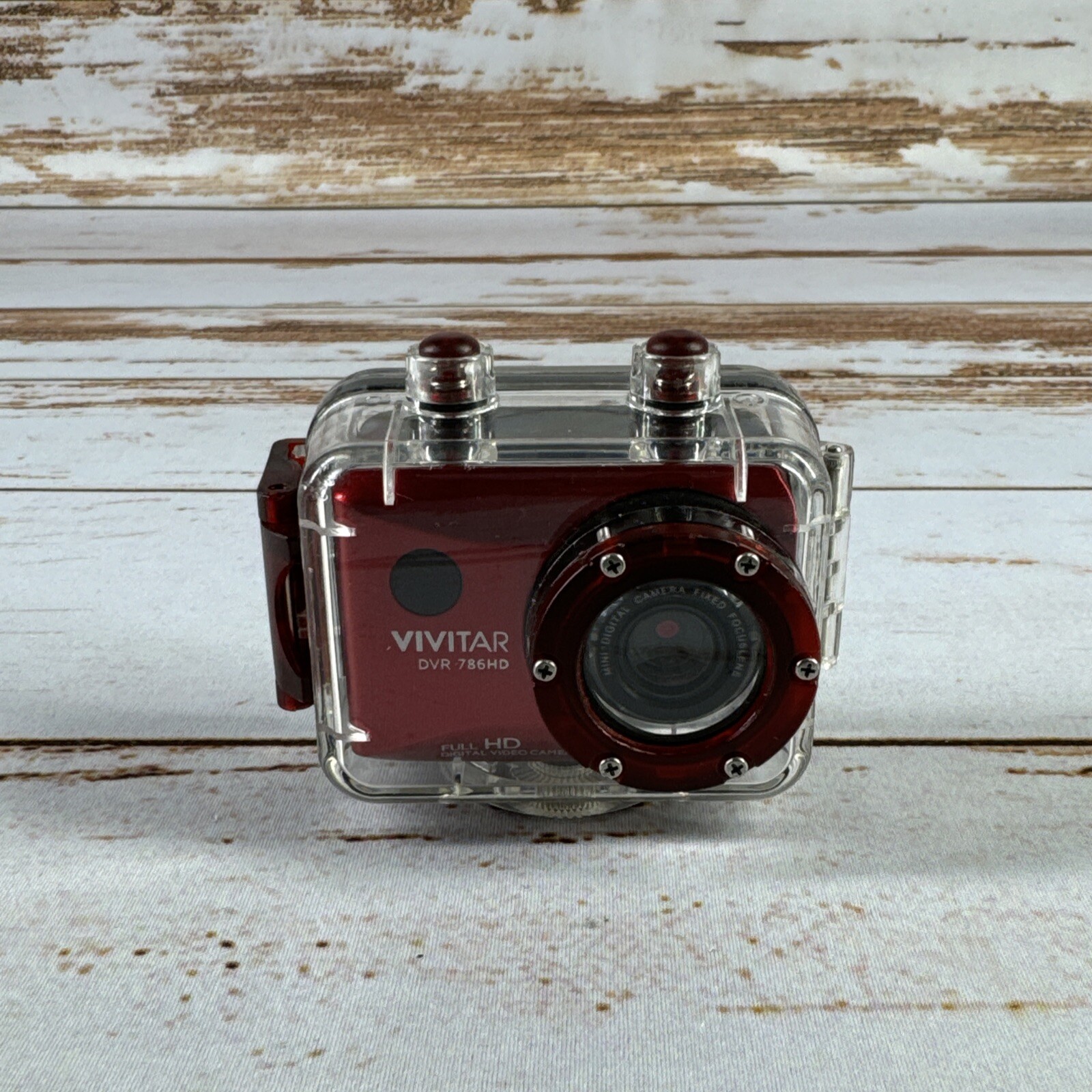 Vivitar DVR786HD HD Waterproof Action Camcorder Red Only