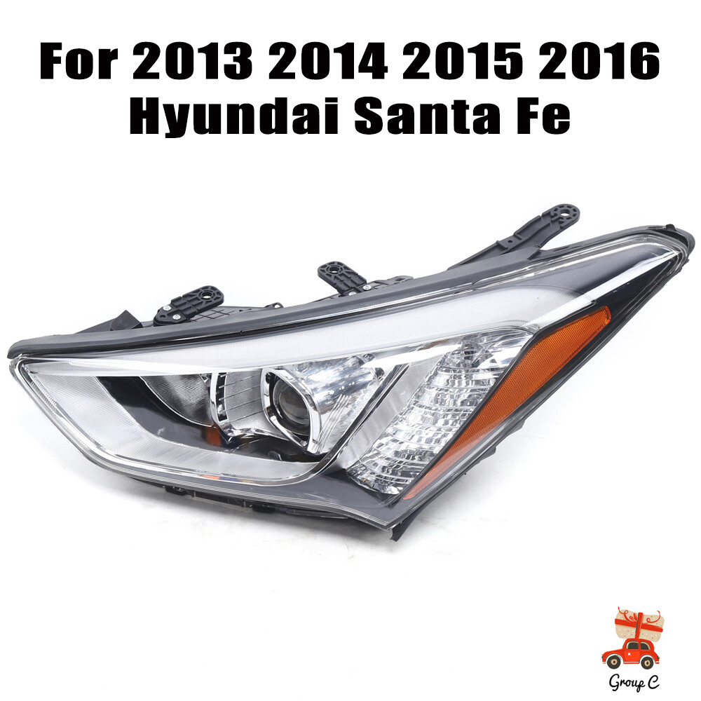 For 2013 2014 2015 2016 Hyundai Santa Fe Headlight Headlamp Left Driver Side LH