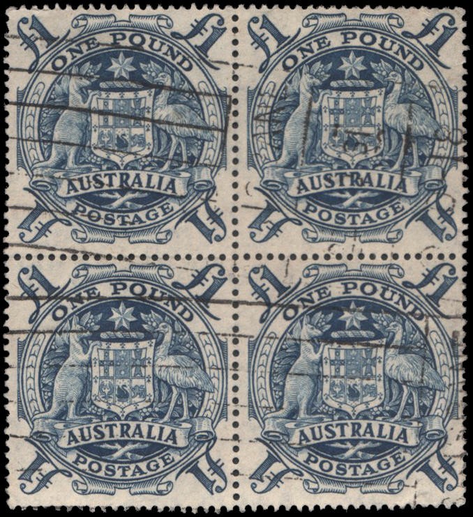 Australia #220 Used block of 4