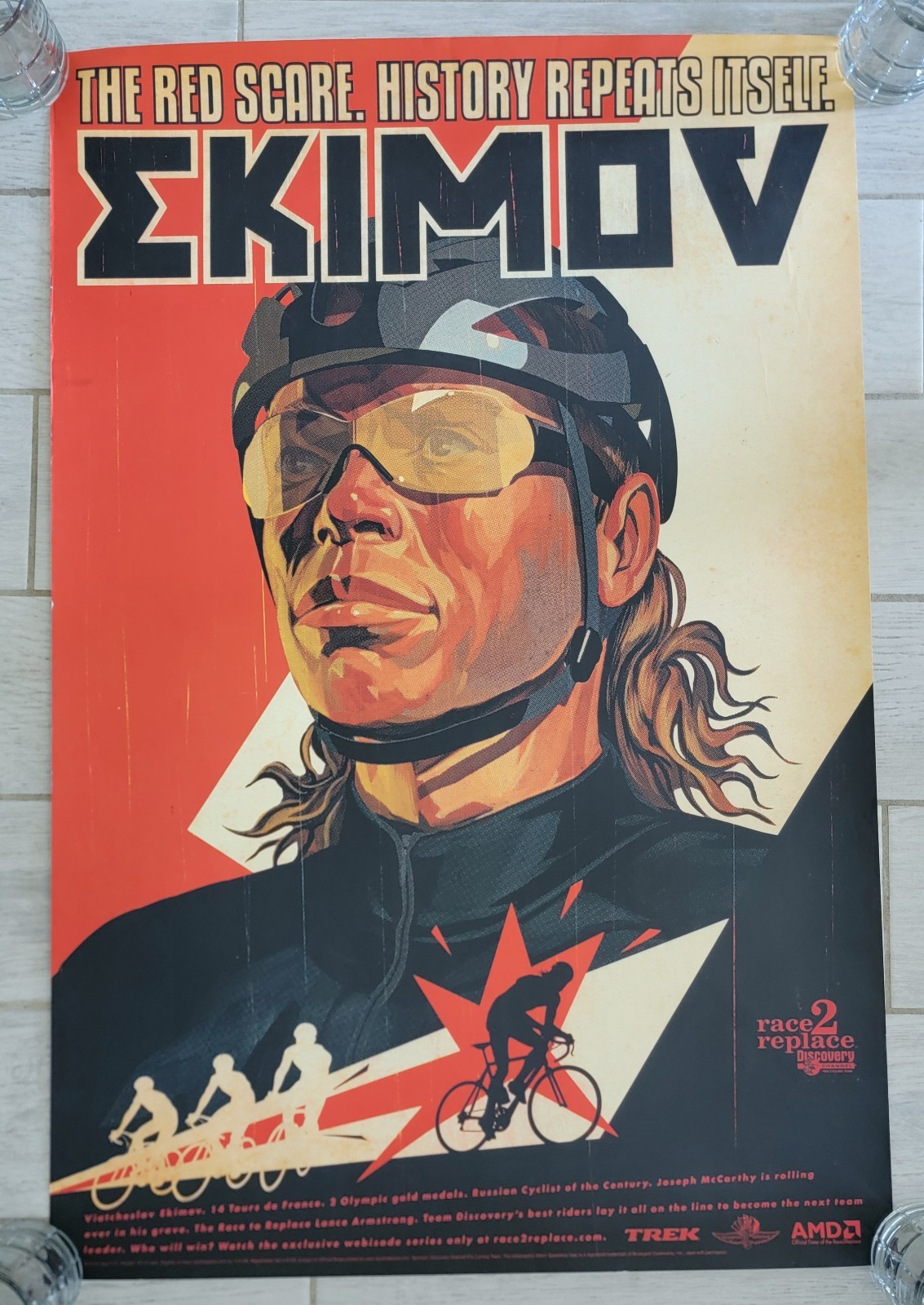 Vintage Original Team Discovery Channel / Viatcheslav Ekimov Bicycle Poster 2006