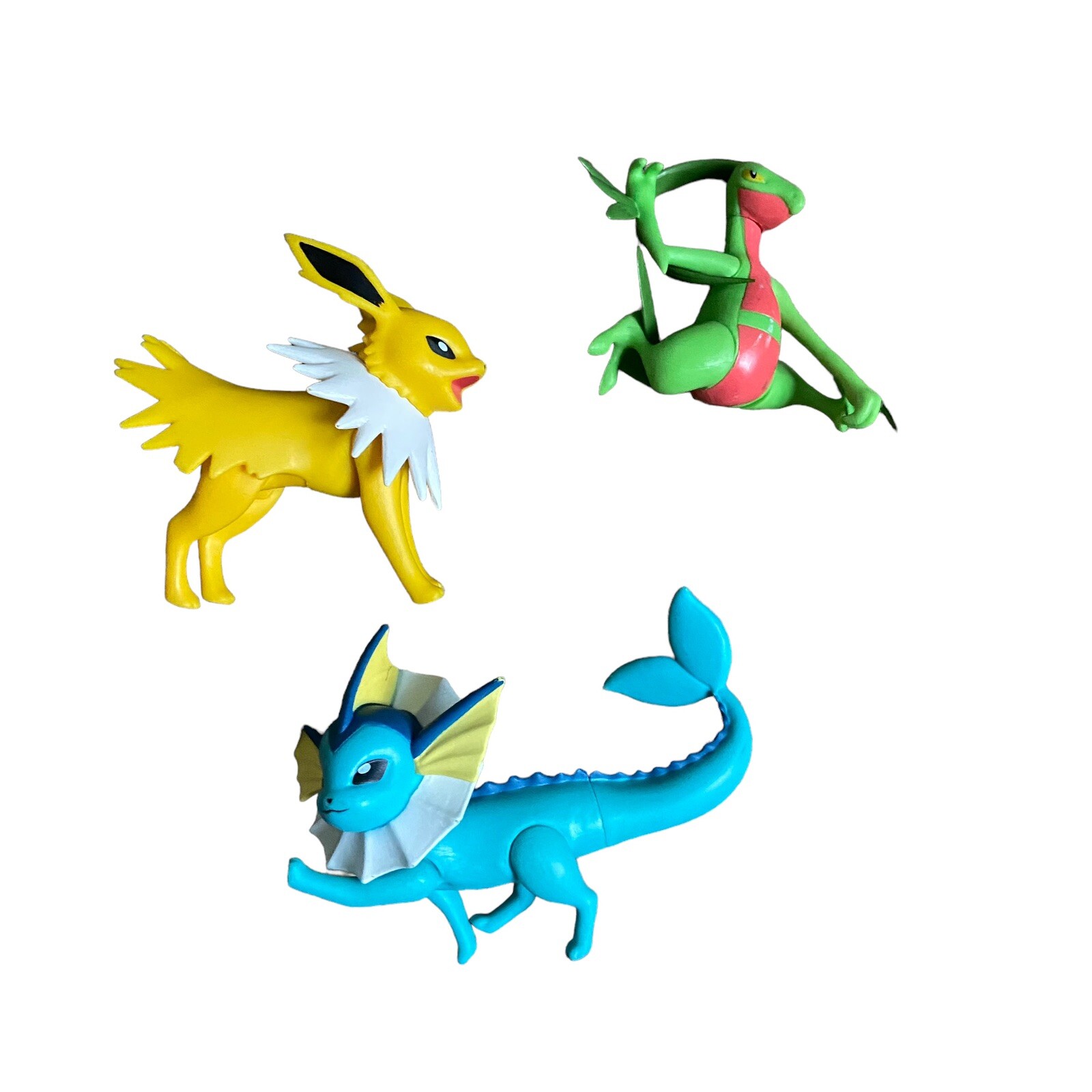 2017 TOMY Nintendo Jolteon 2016 Grovyle Vaporeon Pokemon 2.5” Action Figures