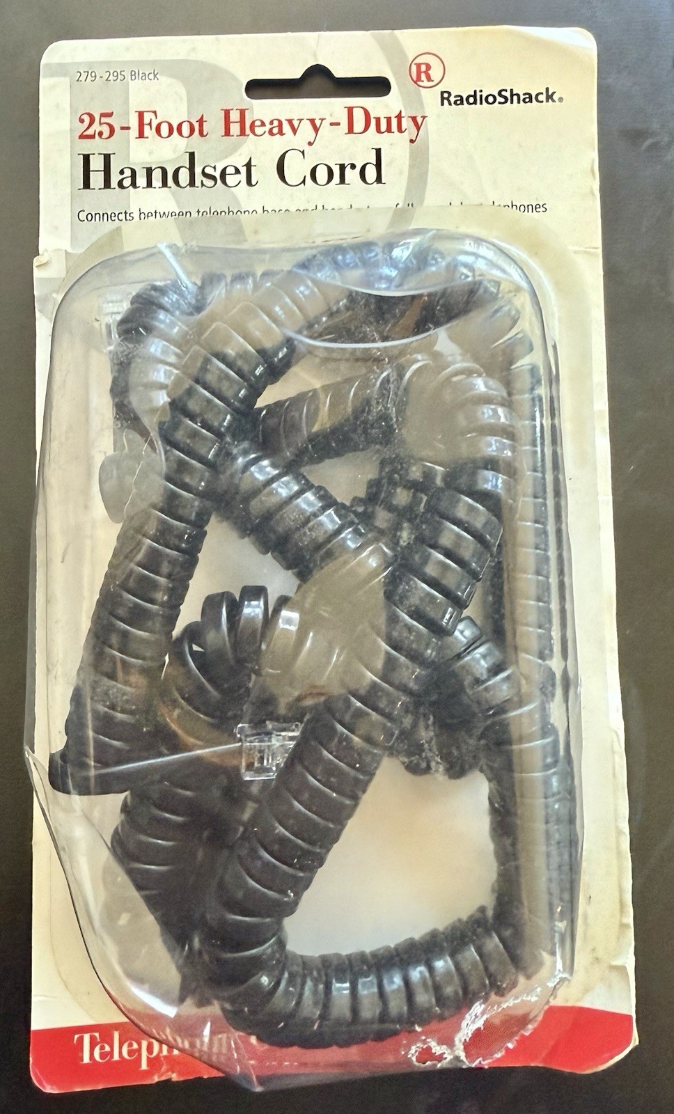 RARE VINTAGE OLD SCHOOL RADIO SHACK 25 FOOT MODULAR TELEPHONE RETRACTABLE CORD 8