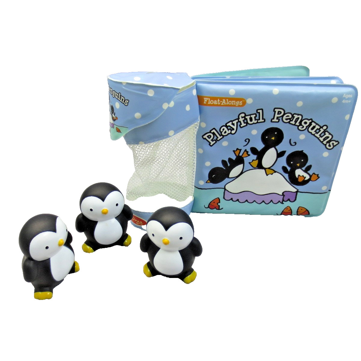 Melissa & Doug PLAYFUL PENGUINS Bathtub Bath Time Book & Penguins Set