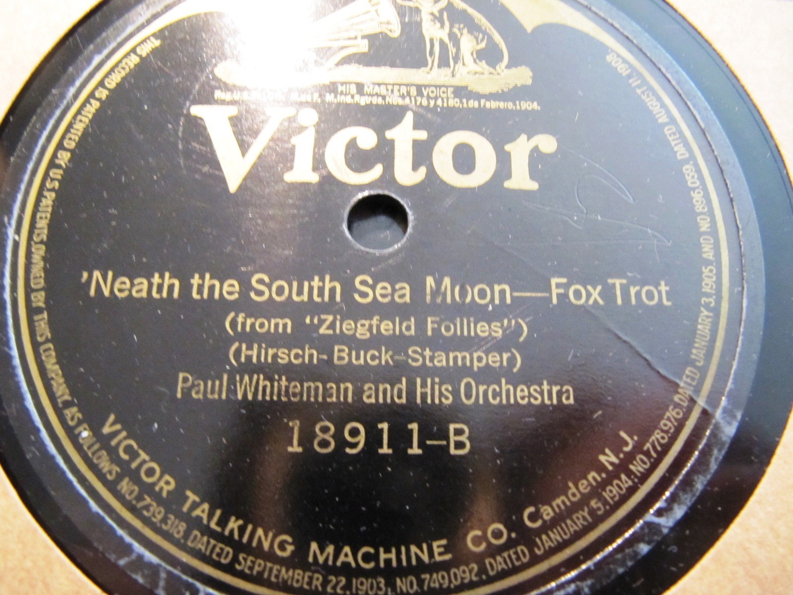 1922 Paul Whiteman Or Ziegfeld Follies J'en ai Marre/ Neath South Sea Moon 18911