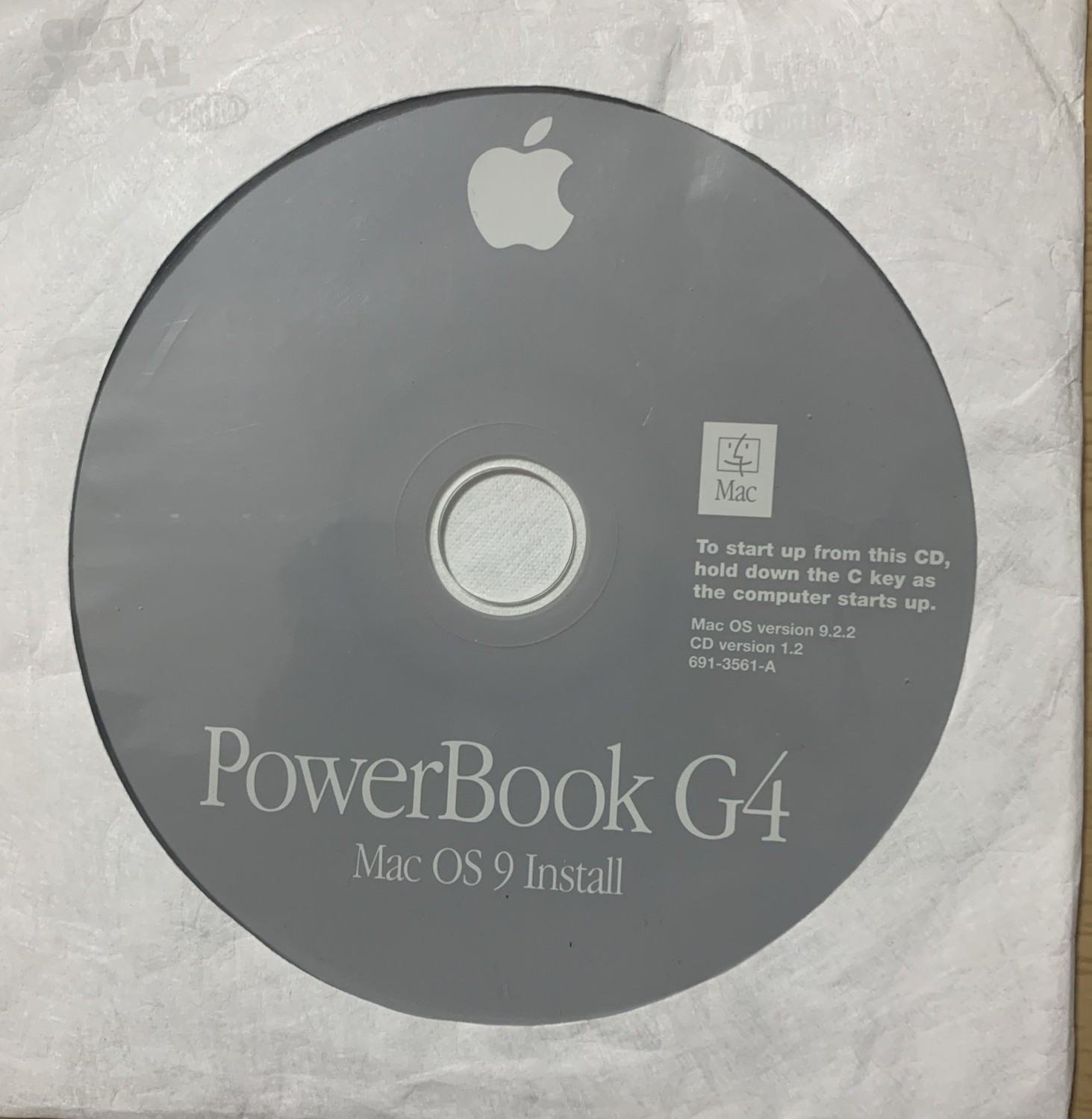 Apple  Powerbook G4 Mac OS 9 Install CD