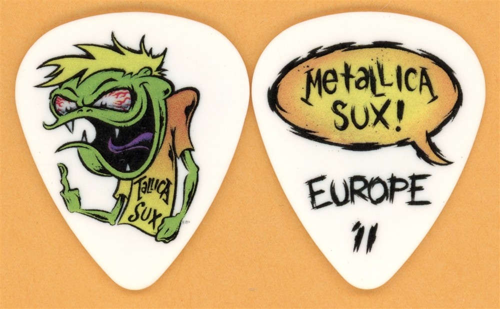 Metallica Kirk Hammett James Hetfield Vintage Guitar Pick - 2011 Europe Tour