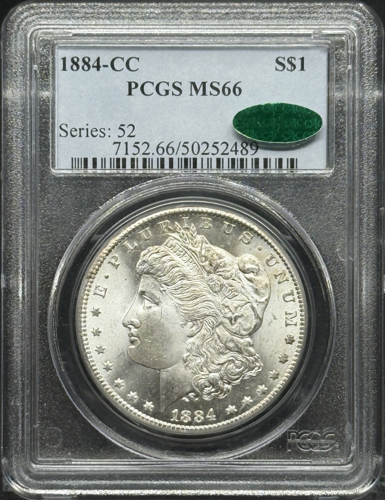 1884-CC $1 PCGS MS66 CAC Morgan Silver Dollar