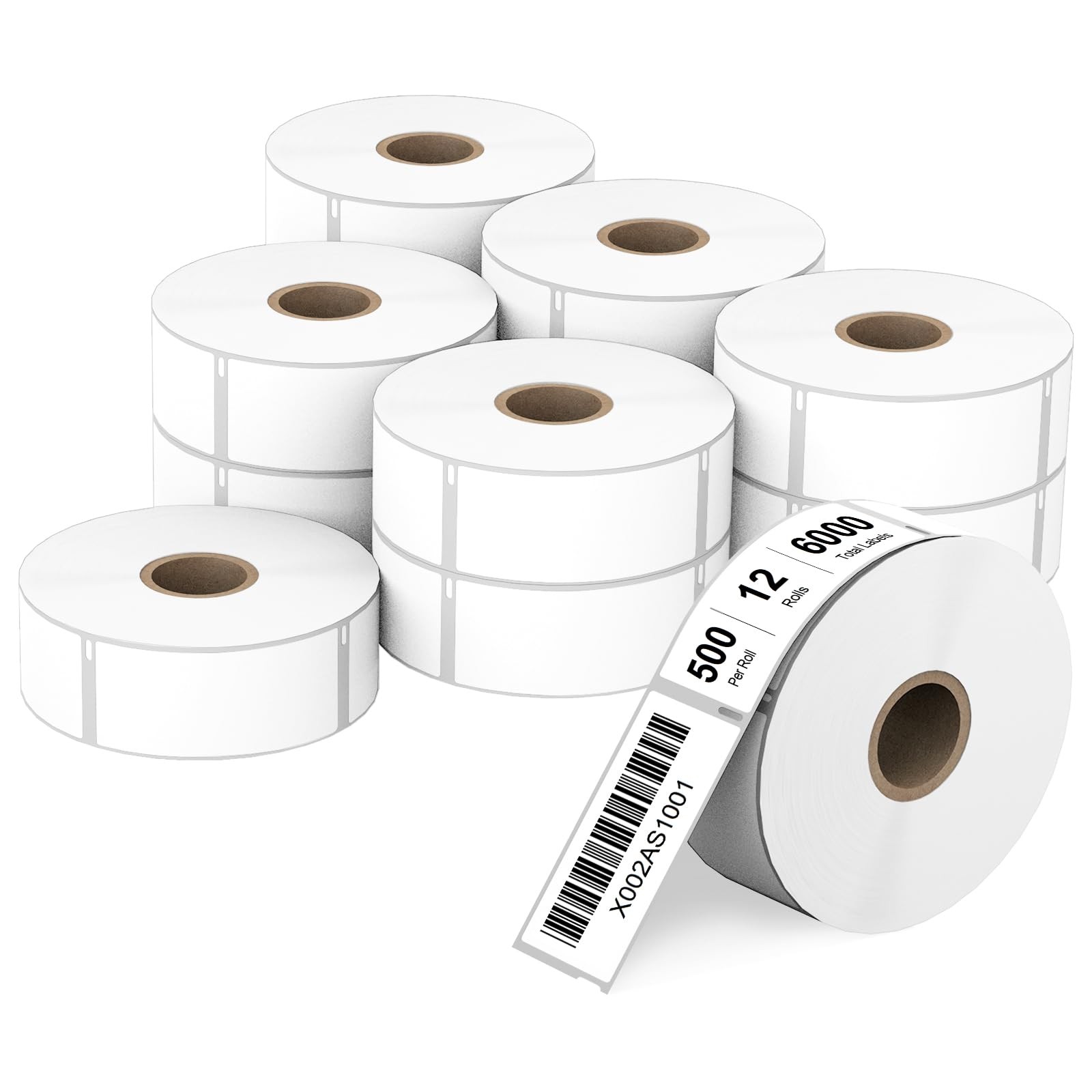 Anylabel 1"x2-1/8" Thermal Labels for DYMO 30336 Rollo Zebra - 12 Rolls
