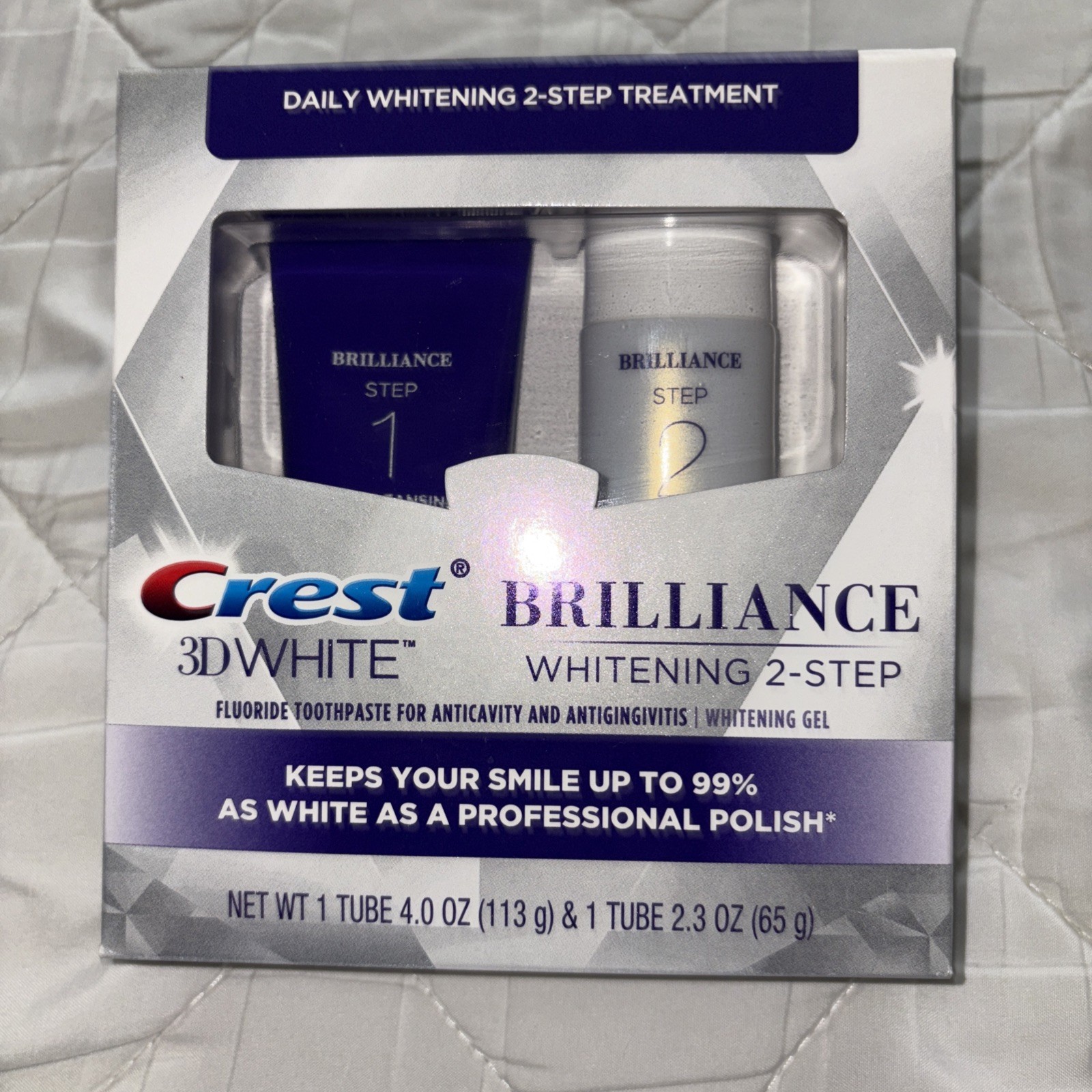 Crest 3D New White Brilliance Daily Cleansing Toothpaste Whitening Gel System