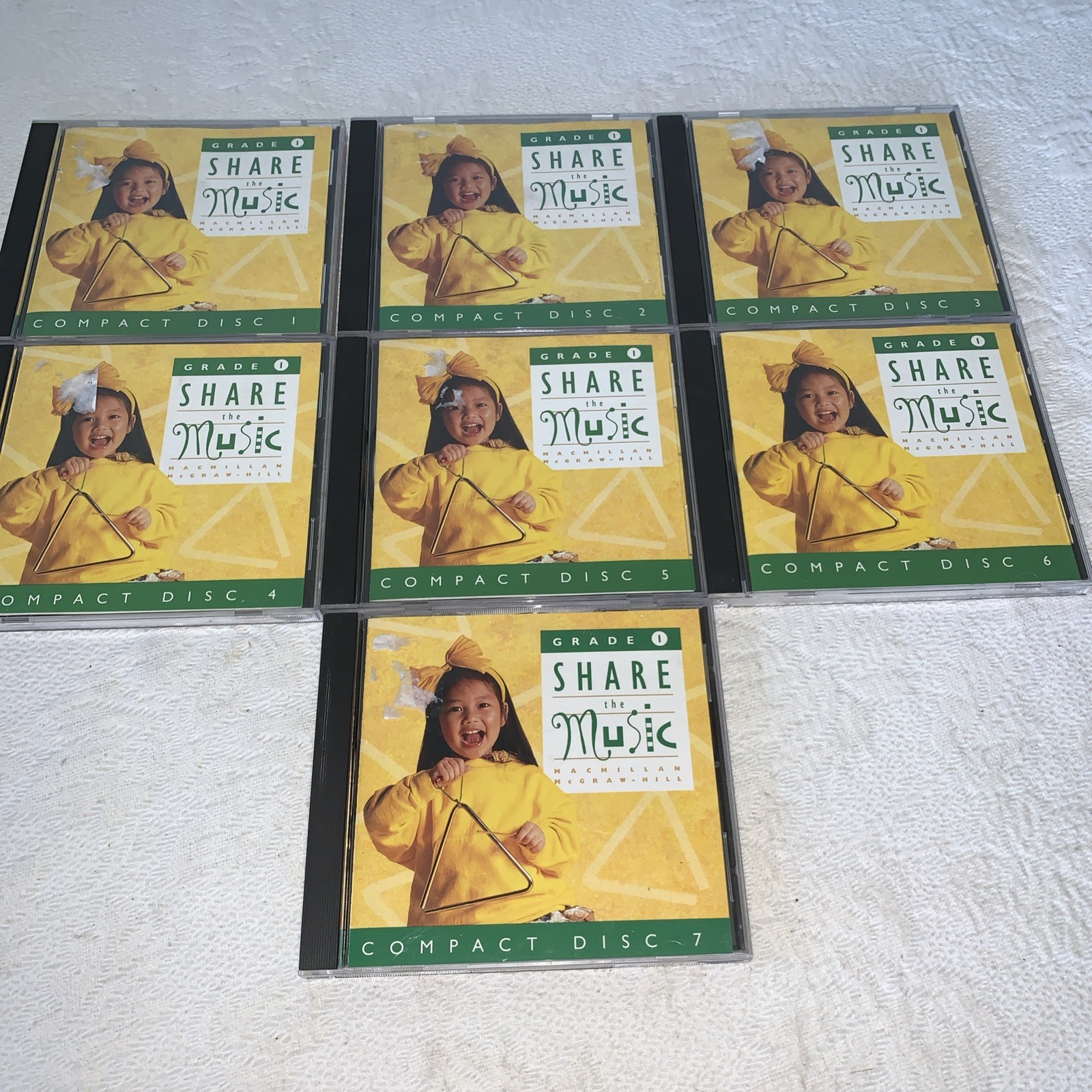 Share The Music Grade 1 Disc 1-7 Set Macmillan McGraw-Hill Homeschool Sony 1995