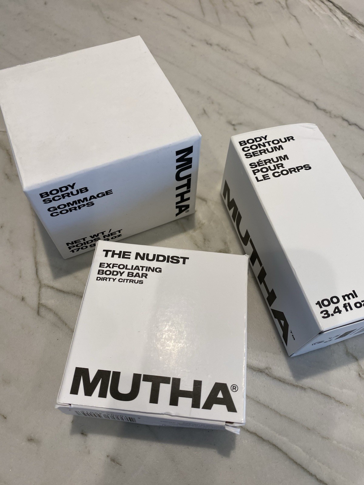 Mutha- Body Scrub, Contour Serum And Soap