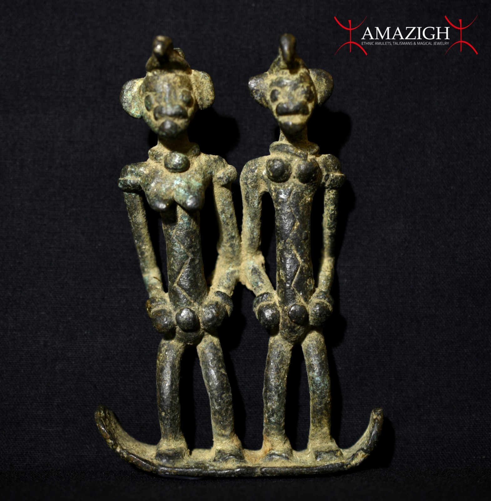 Pair of Bronze Ritual Figures – Senufo – Côte d’Ivoire