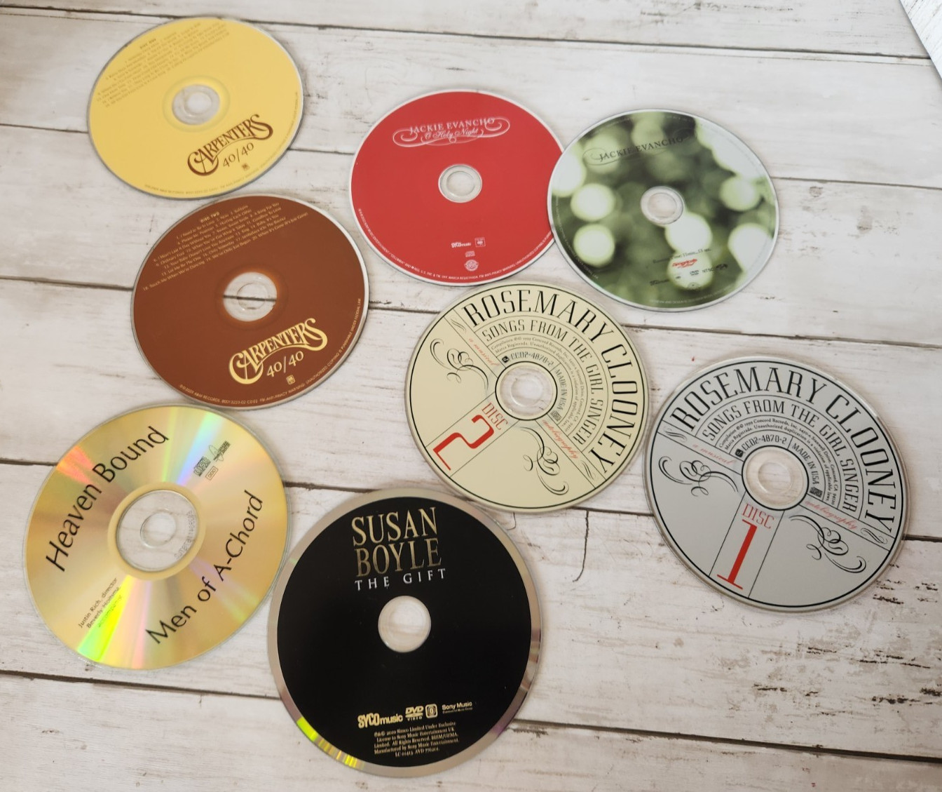 CDs Lot Rosemary Clooney Susan Boyle Men A-Chord Evancho Carpenters