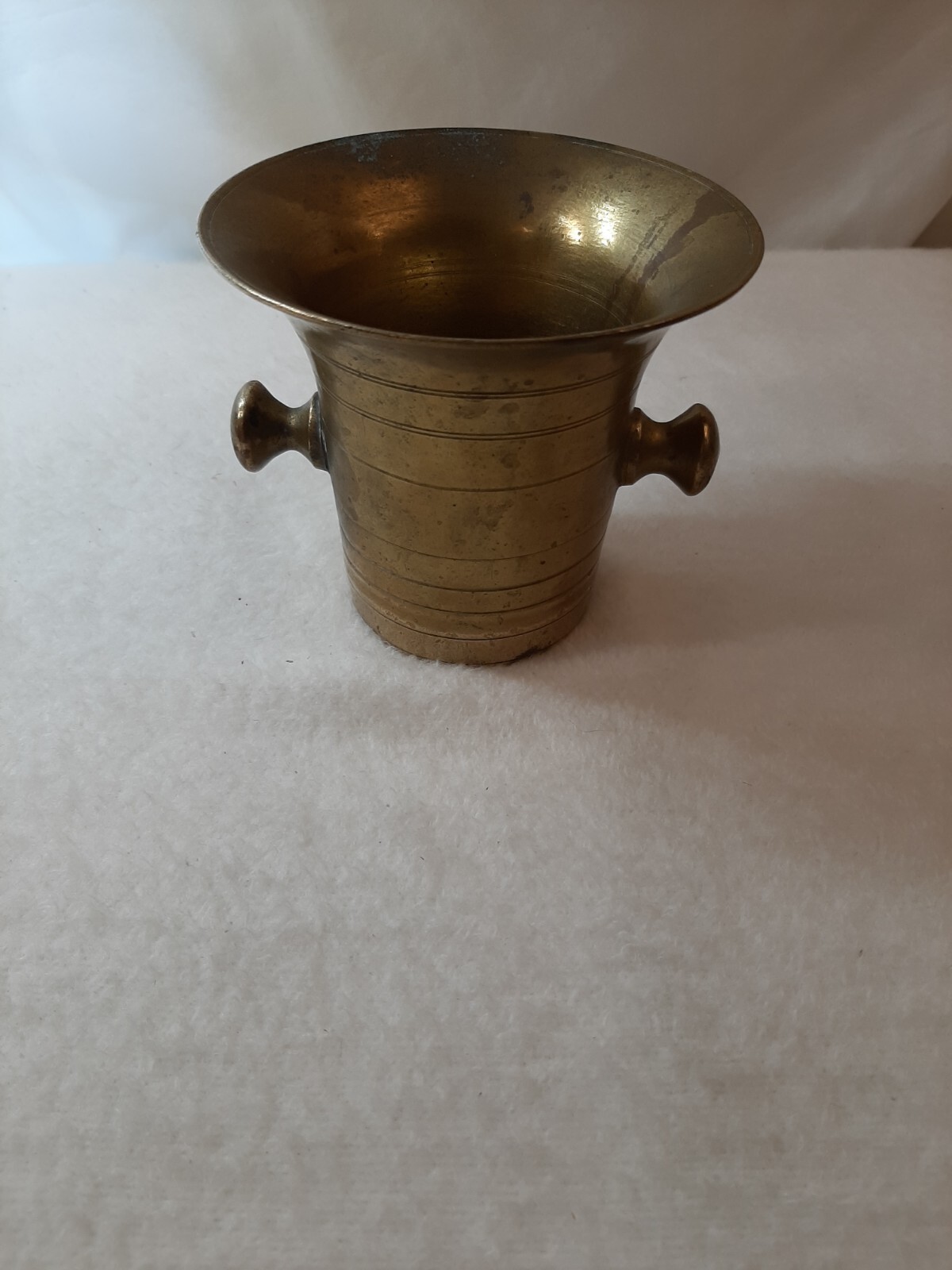 Antique Vintage Metal Dutch Mortar Only NO PESTLE Brass Bronze Heavy Stamped 8