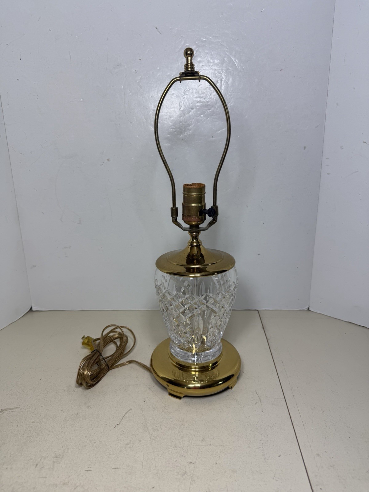 Waterford Crystal Lamp Low& High Switch 19” Tall No Shade Nice (rm)
