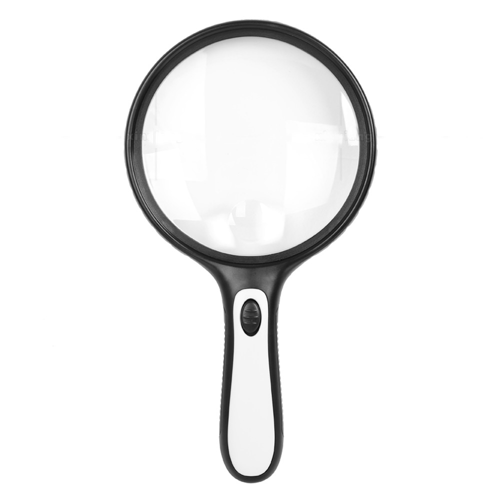 Portable 5X/15X Magnifying Glass Handheld Magnifier Zoomer Loupe With 4LED Light