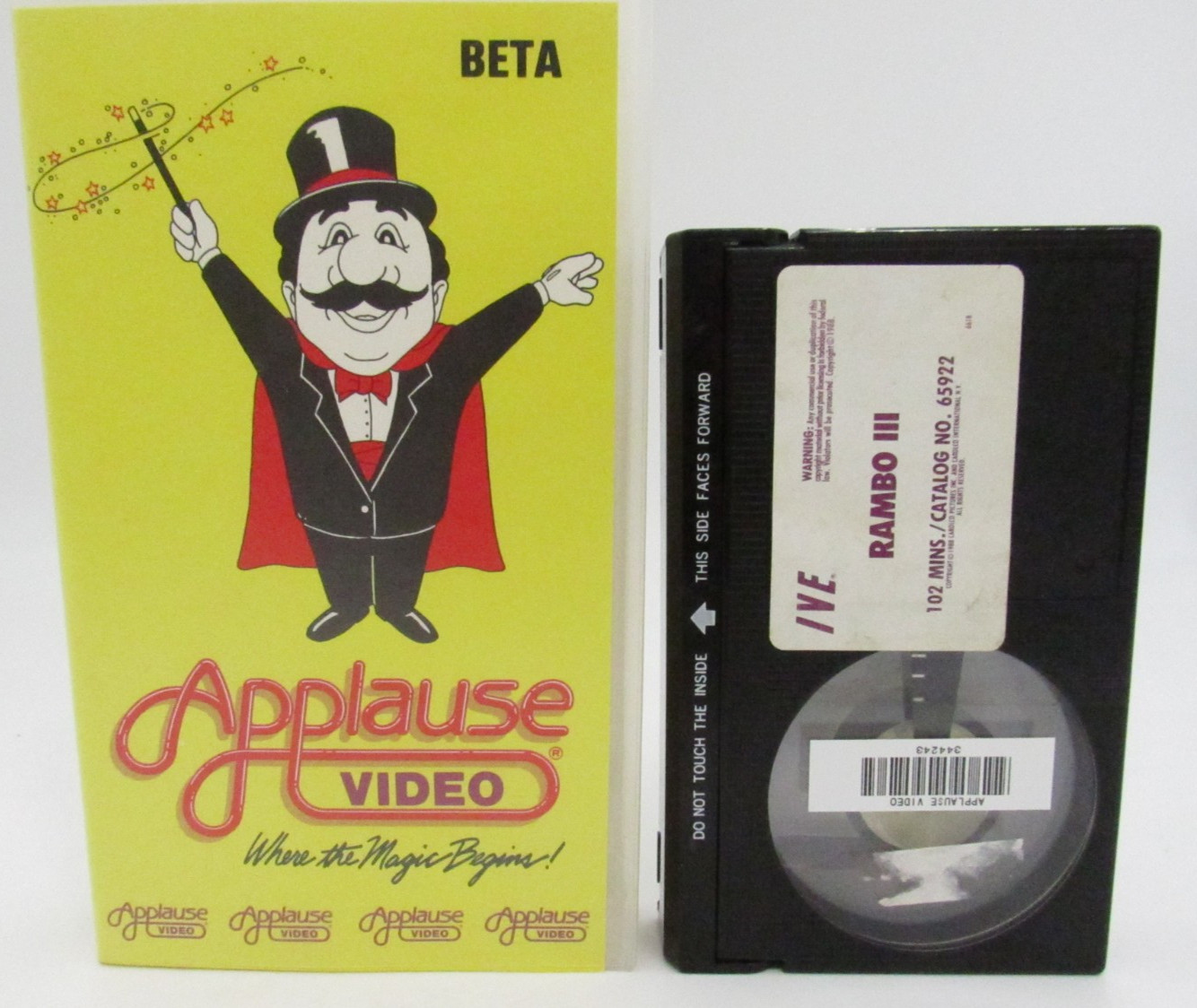 Rambo III Sylvester Stallone Beta Tape (NOT VHS) Tested Video