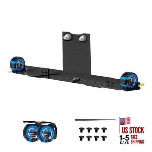 Wheel Alignment Tool Kit, Heavy Duty Toe Alignment Plates with Tape Measures, 