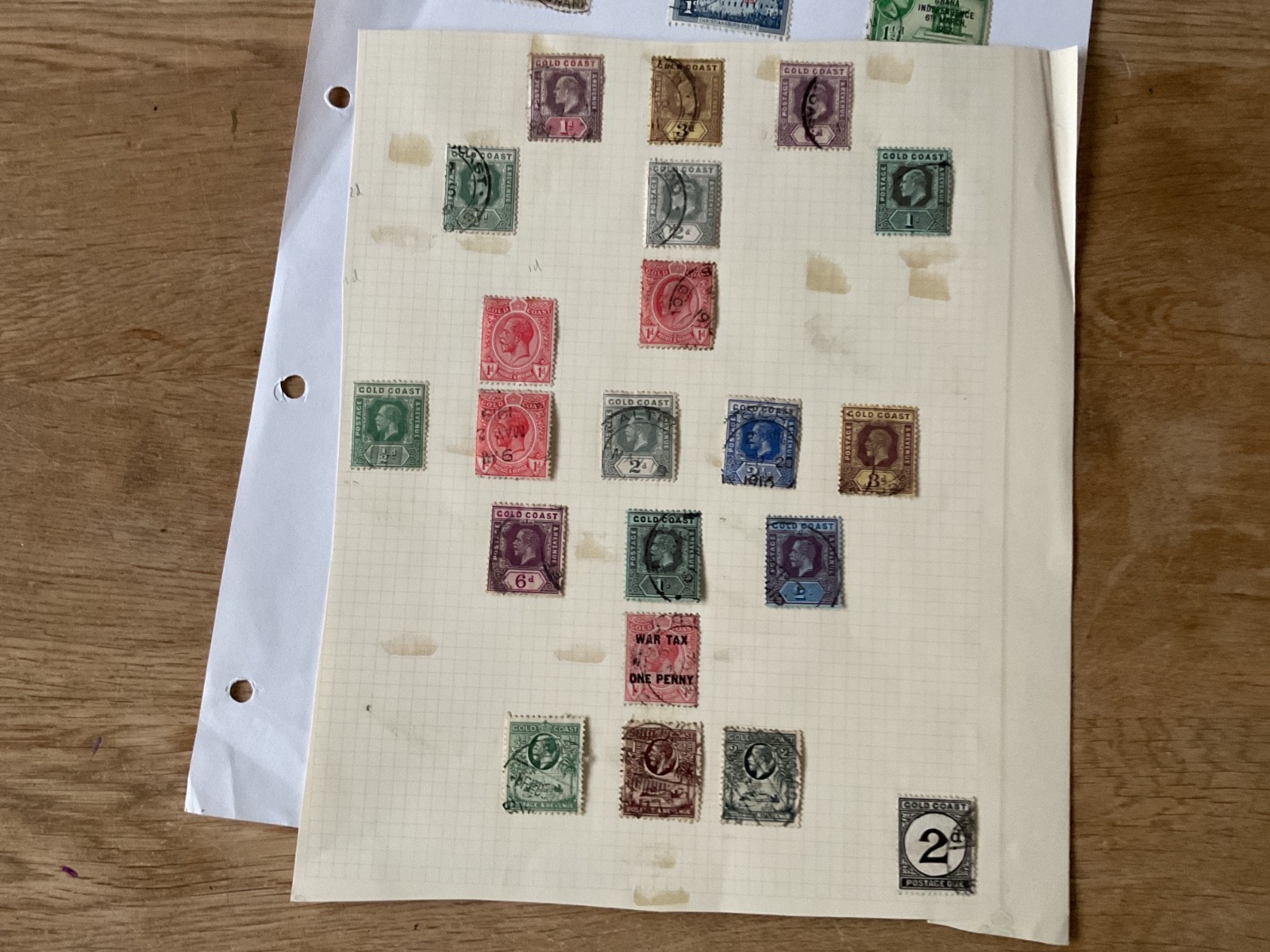 Gold Coast stamps  on 2 page B3218