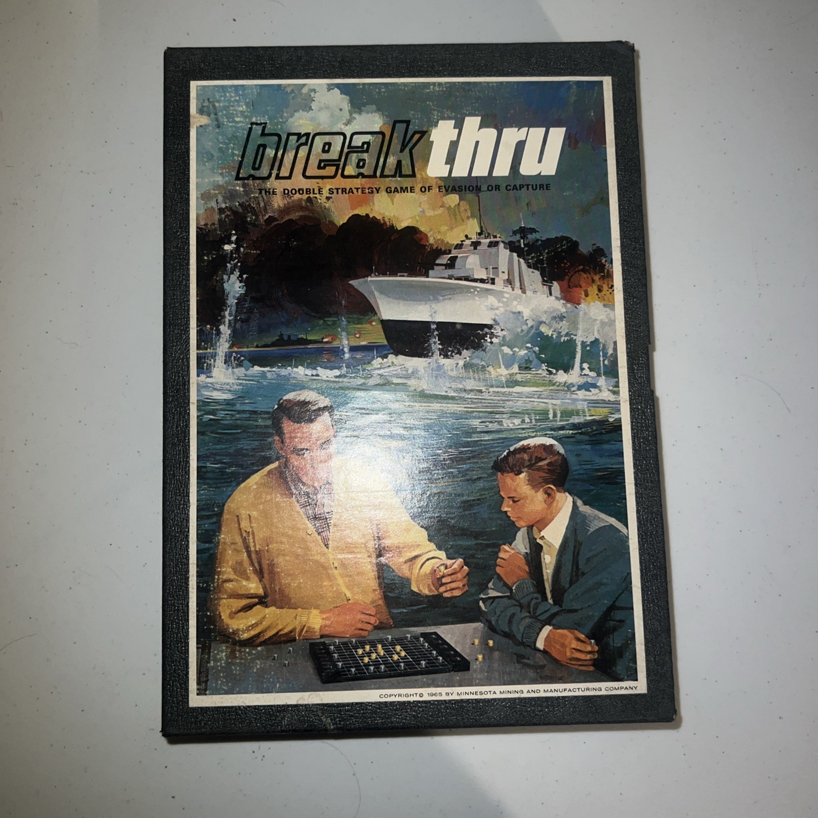 Vintage 1965 Breakthru Board Game 3M Bookshelf Series Naval Strategy Game