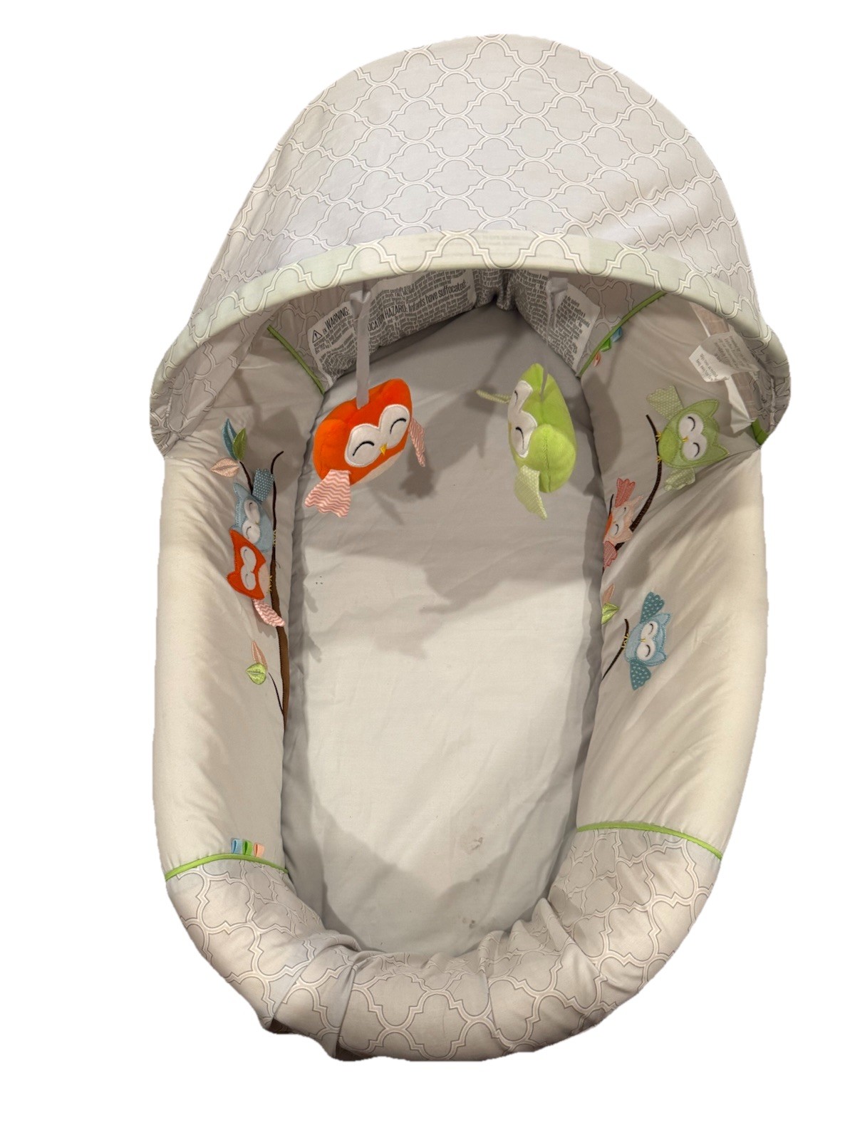 Luluboo Bassinet to Go Premium Owl Travel Sleeper Portable Baby Bassinet