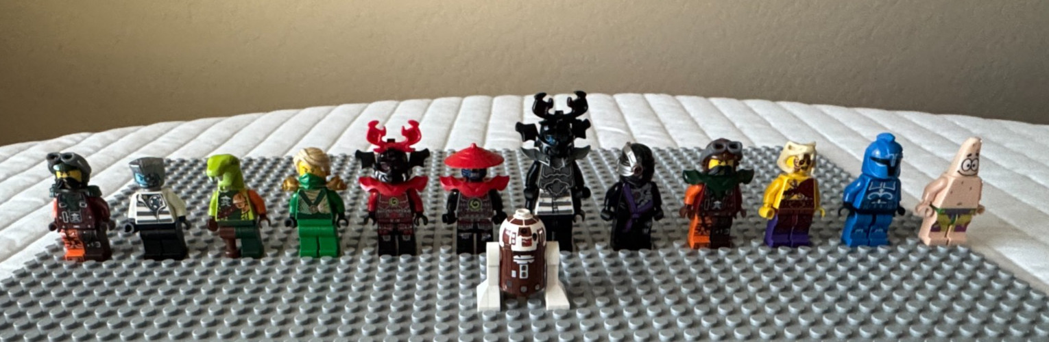 LEGO Ninjago & Star Wars Minifigure Lot (13) – Damaged/Cracked