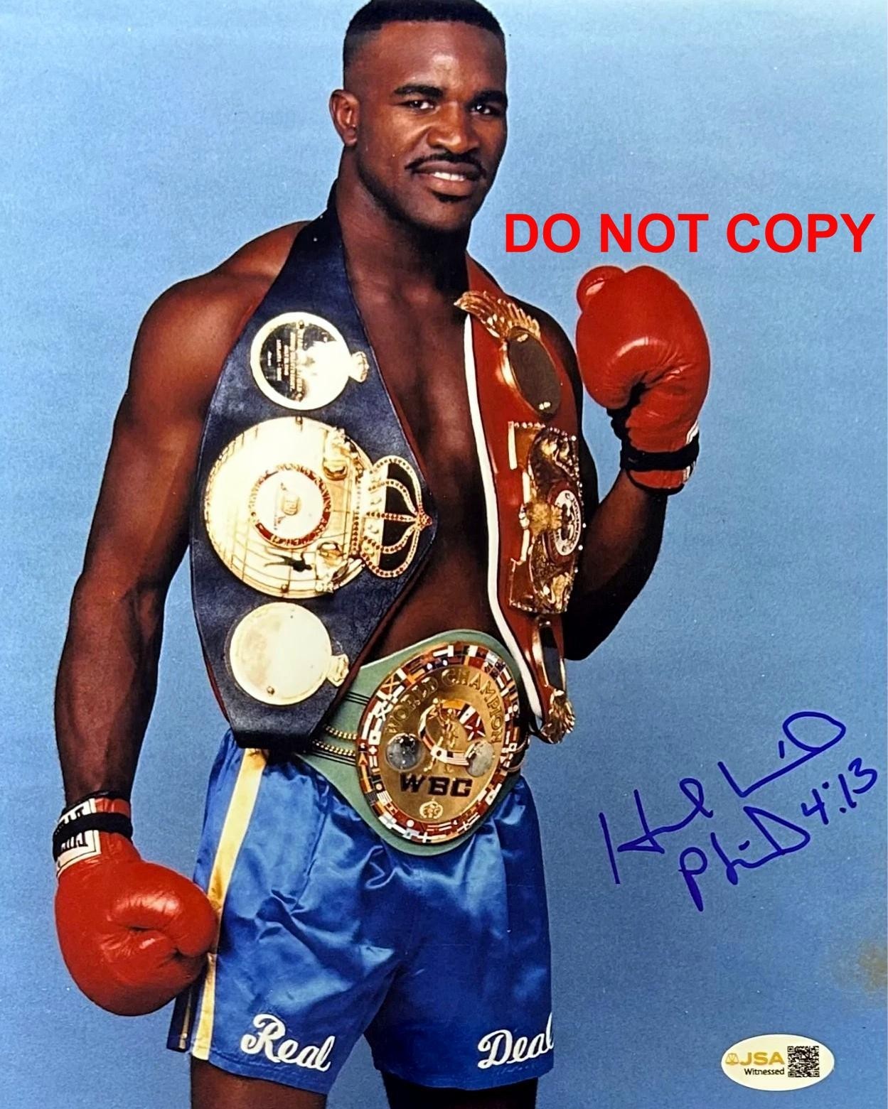 Evander Holyfield BOXING CHAMPION Signed Autographed REPRINT 8x10 Photo RP