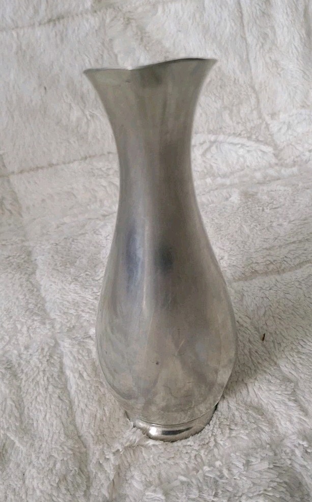 Vintage Royal Holland Pewter Daalderop Pitcher Vase Mid-Century A Few Dents 
