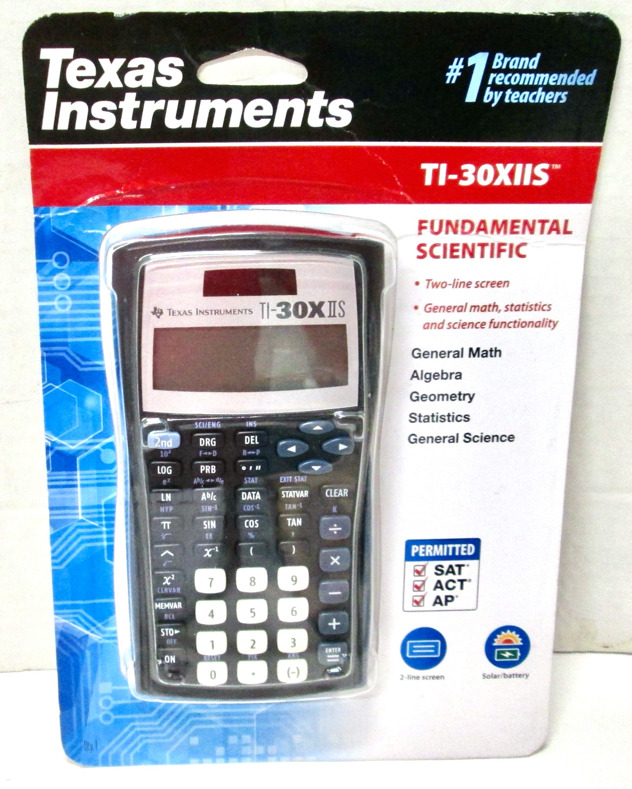 Texas Instruments TI-30XIIS Solar Powered Scientific Calculator - New/Sealed