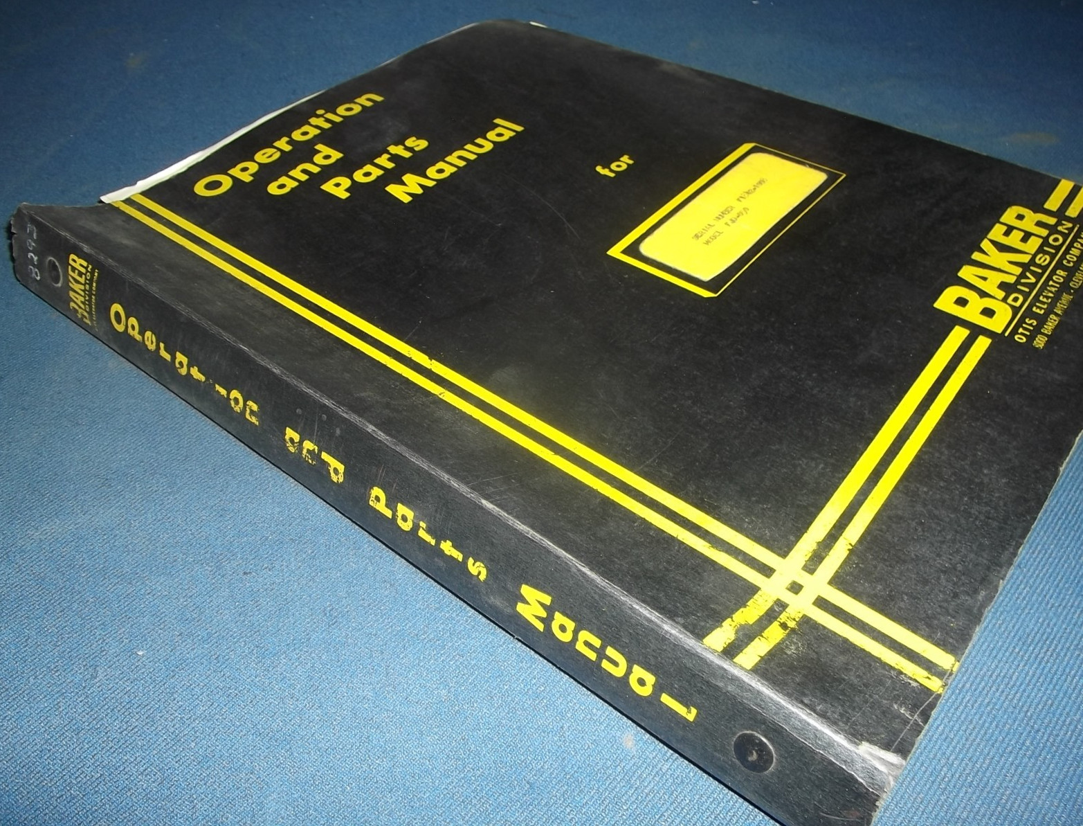 BAKER FJD-050 FORKLIFT OPERATION PARTS & MAINTENANCE SERVICE MANUAL