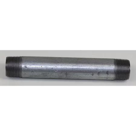 Calconduit 119332 Conduit Fitting Nipple, 2 In, Threaded, Aluminum, Gray
