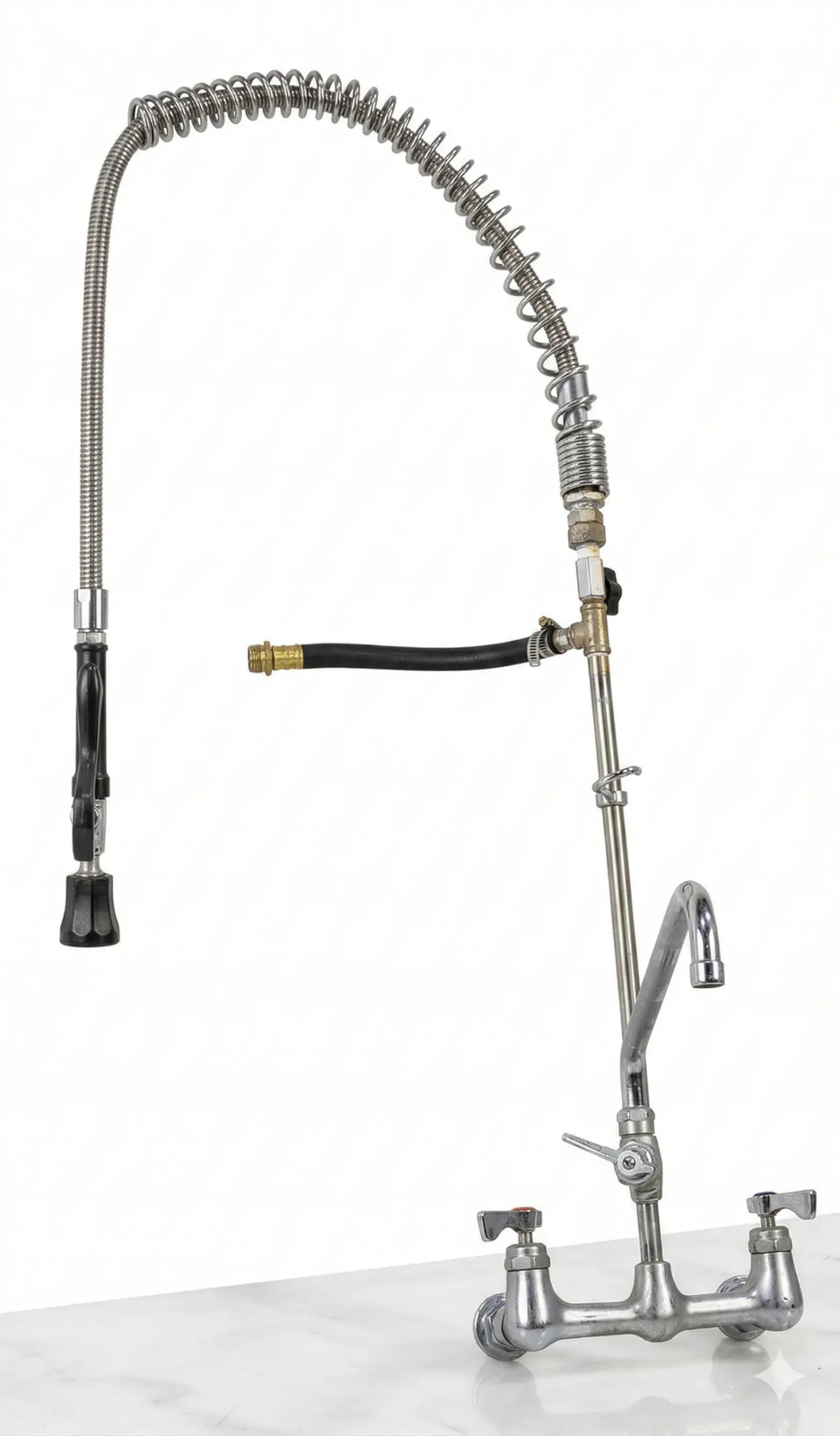 Used Krowne 8" OC Deck Mount Pre-Rinse Unit with 12" Add-On Swing Spout