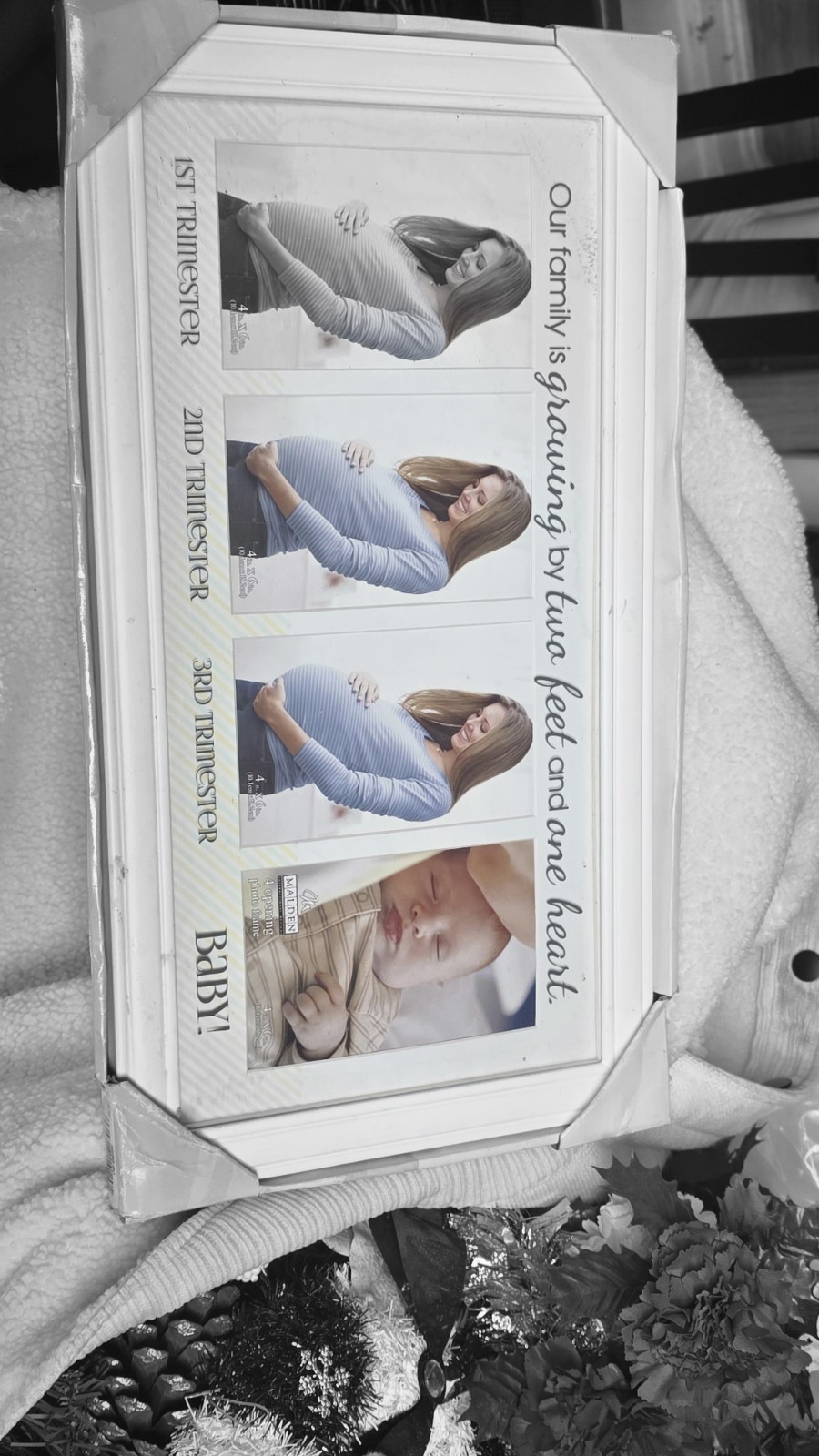 Malden Our Family is Growing Baby Picture Frame Collage White Trimester Newborn