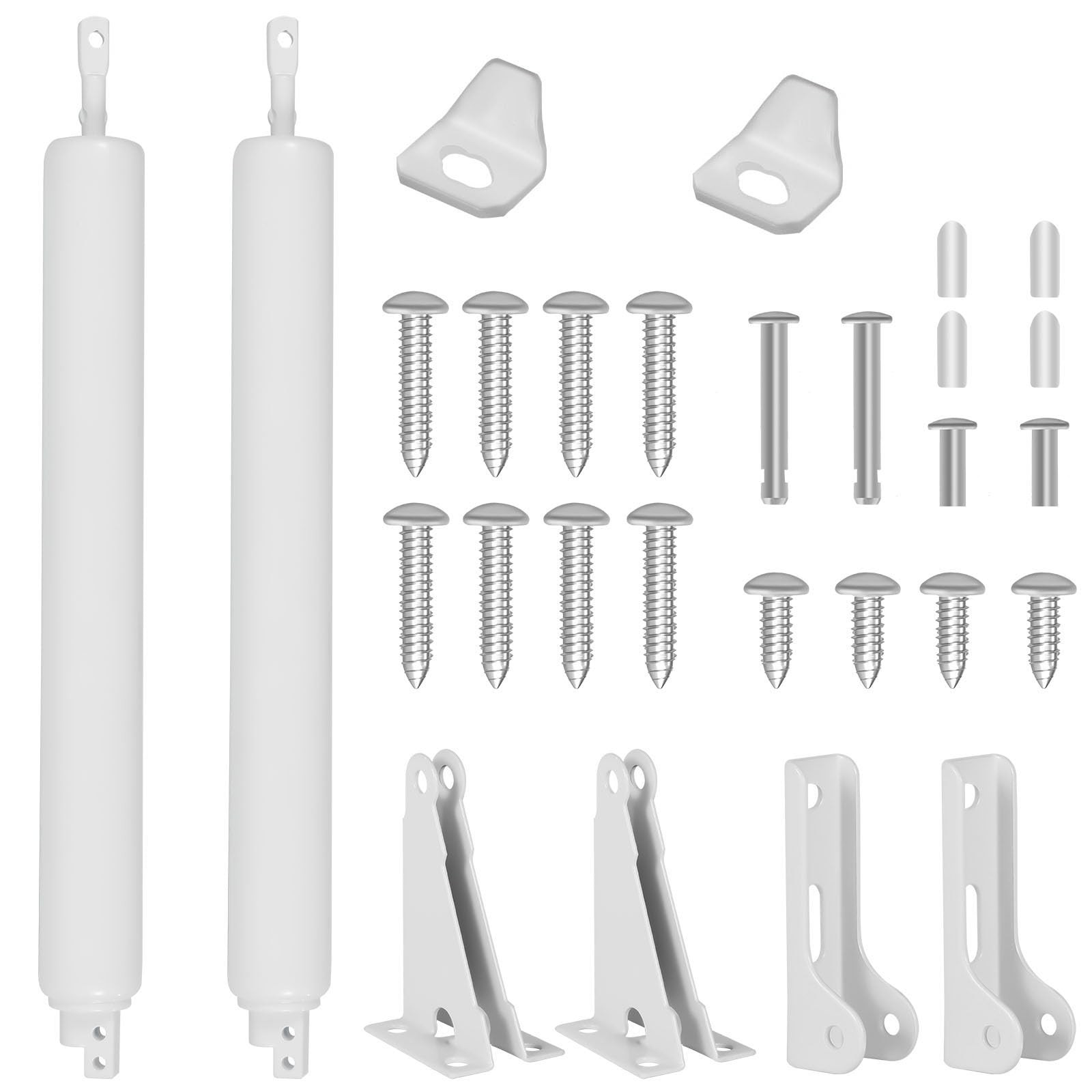Dluno 2 Set White Screen Door Closers, Storm Door Closer Heavy Duty Screen Do...