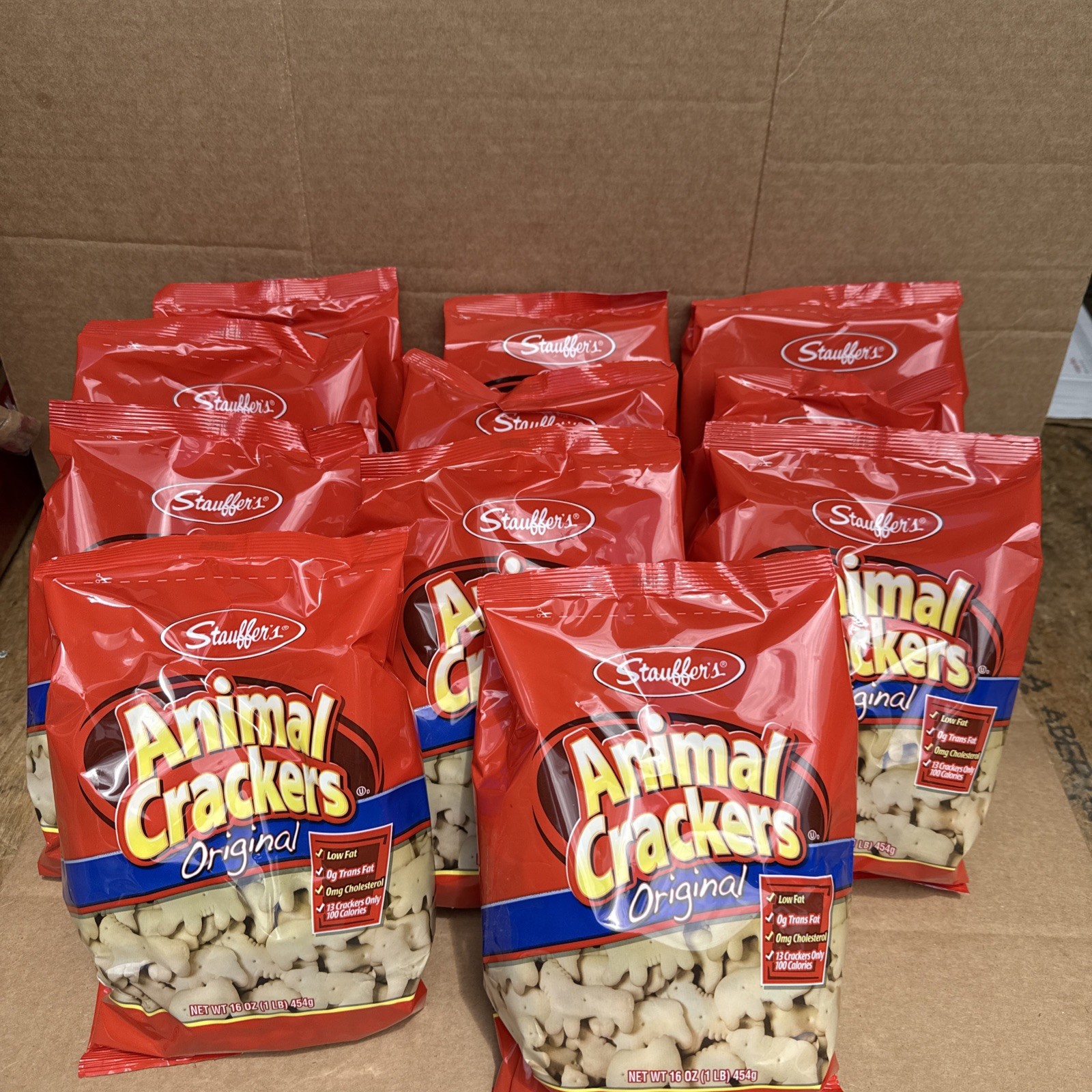 Bundle 11 Bags Stauffer's Original Animal Crackers 16 oz. Bag Each 05/11/26