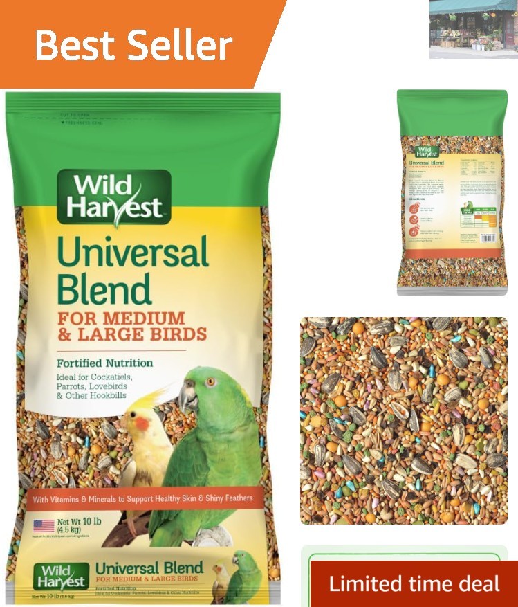 Fortified Nutrition for Birds: 10lb Seed and Vegetable Medley for Happy Feathers