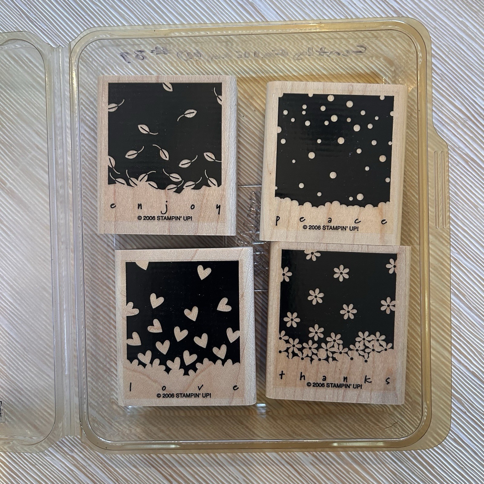 Four Seasons Set of 4 Wood Mounted Rubber Hand Stamps 2006 Stampin’ Up