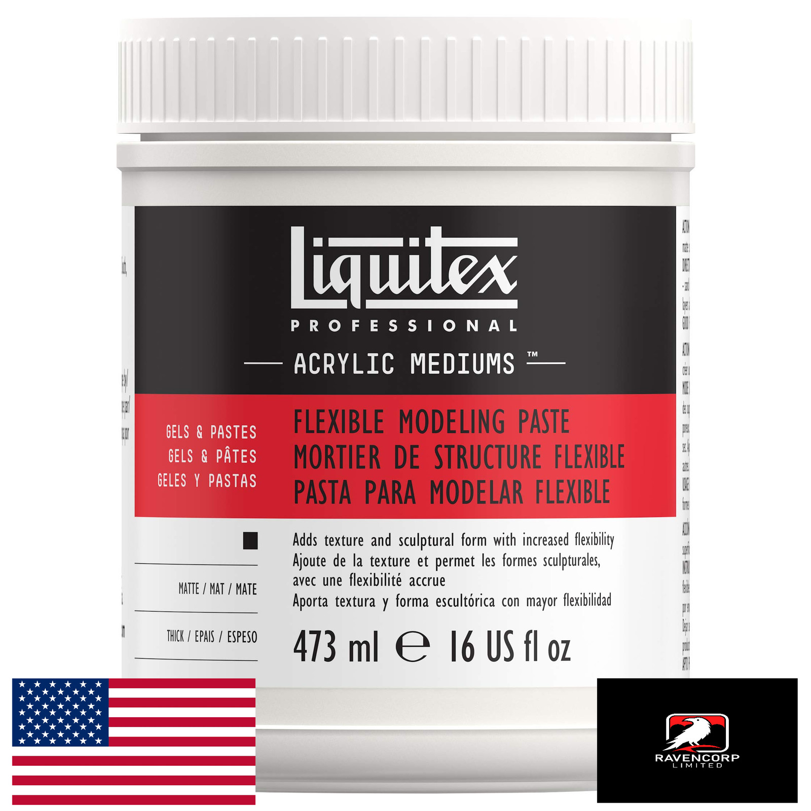 Liquitex Professional Flexible Modeling Paste 473ml 16oz Texture Medium