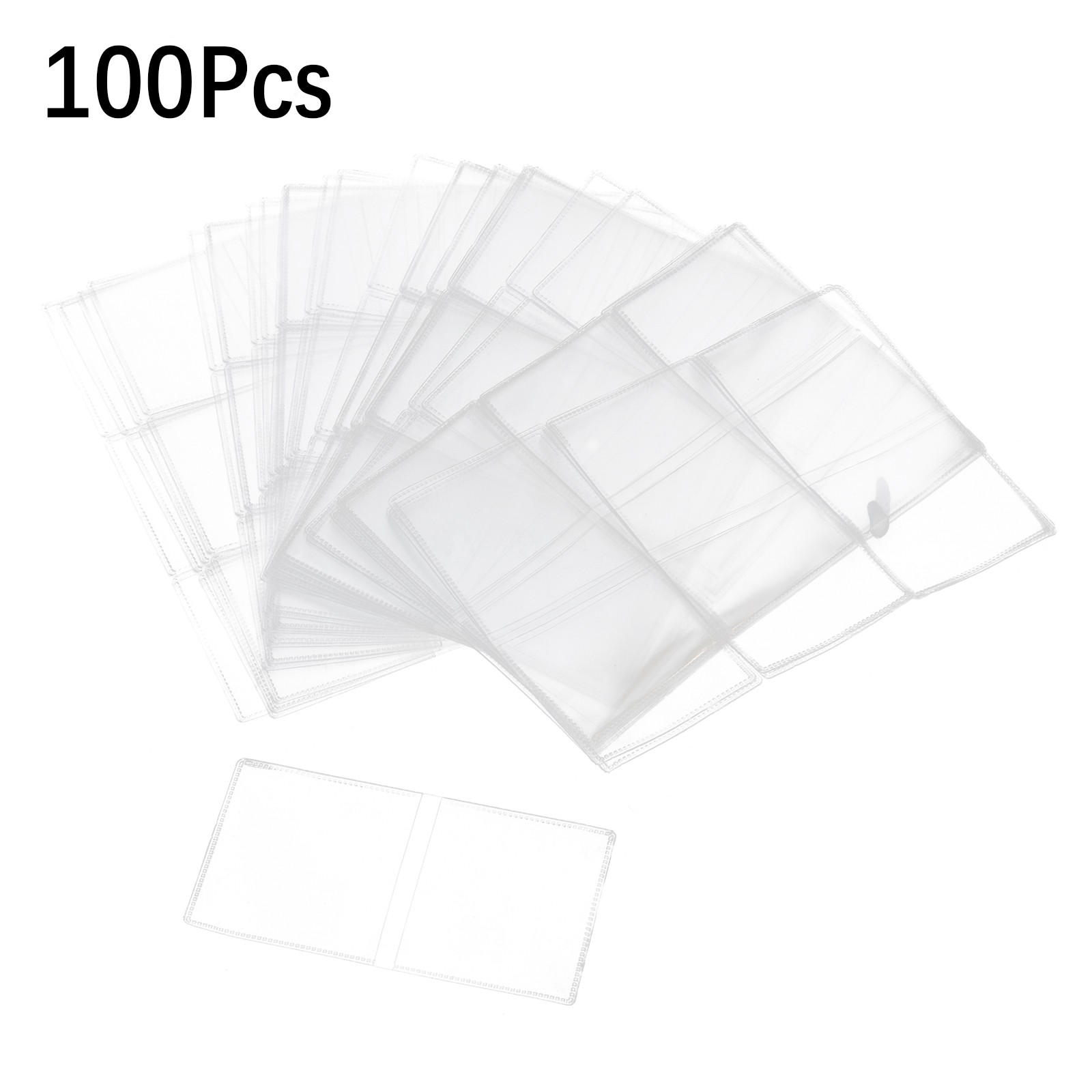 100Pcs/lot 45*45mm Double Pocket Vinyl Coin Flips Platic PVC Storage Display Bag