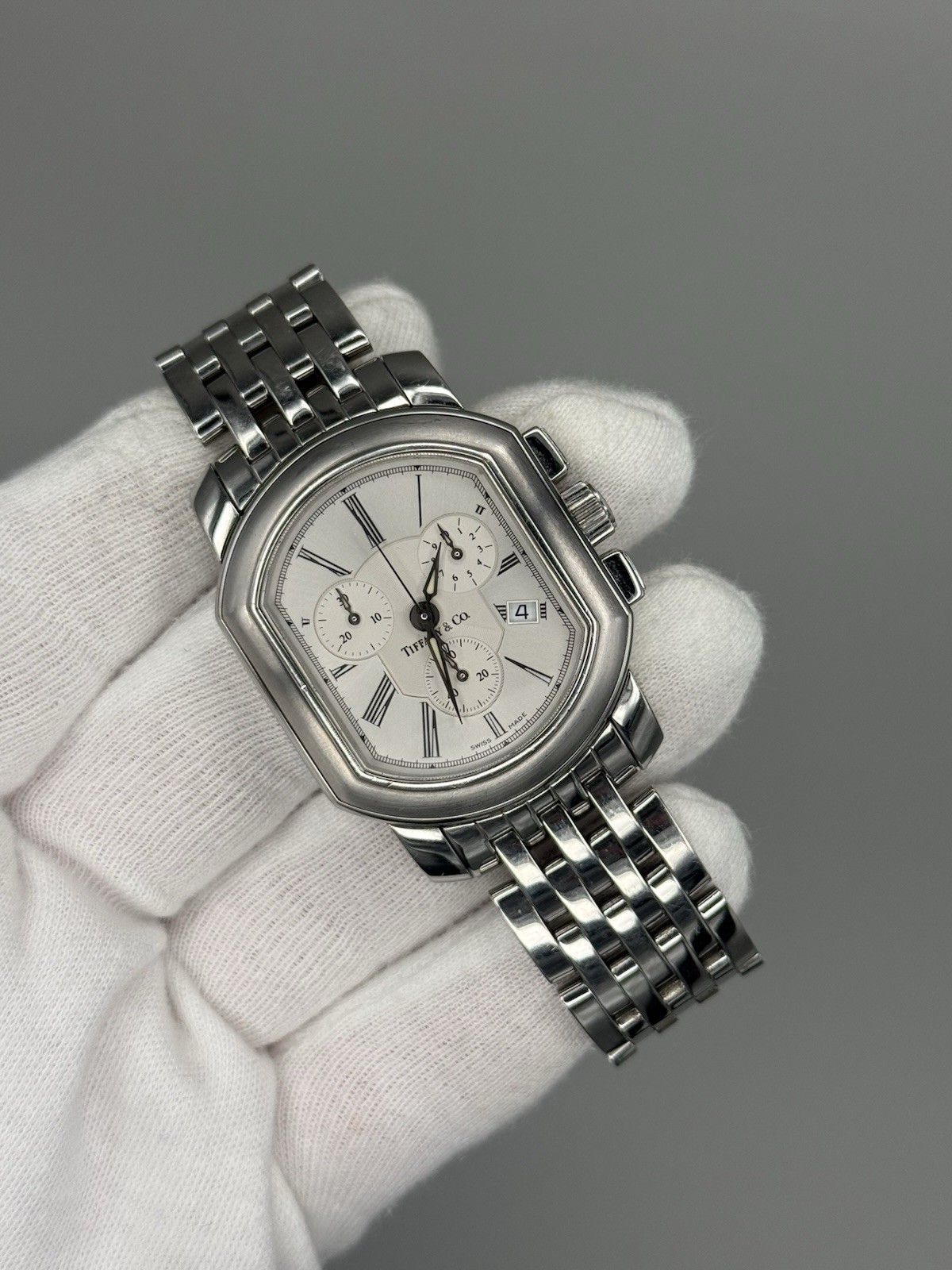 Tiffany & Co. Mark Coupe Quartz Chronograph Men's Watch in Stainless Steel