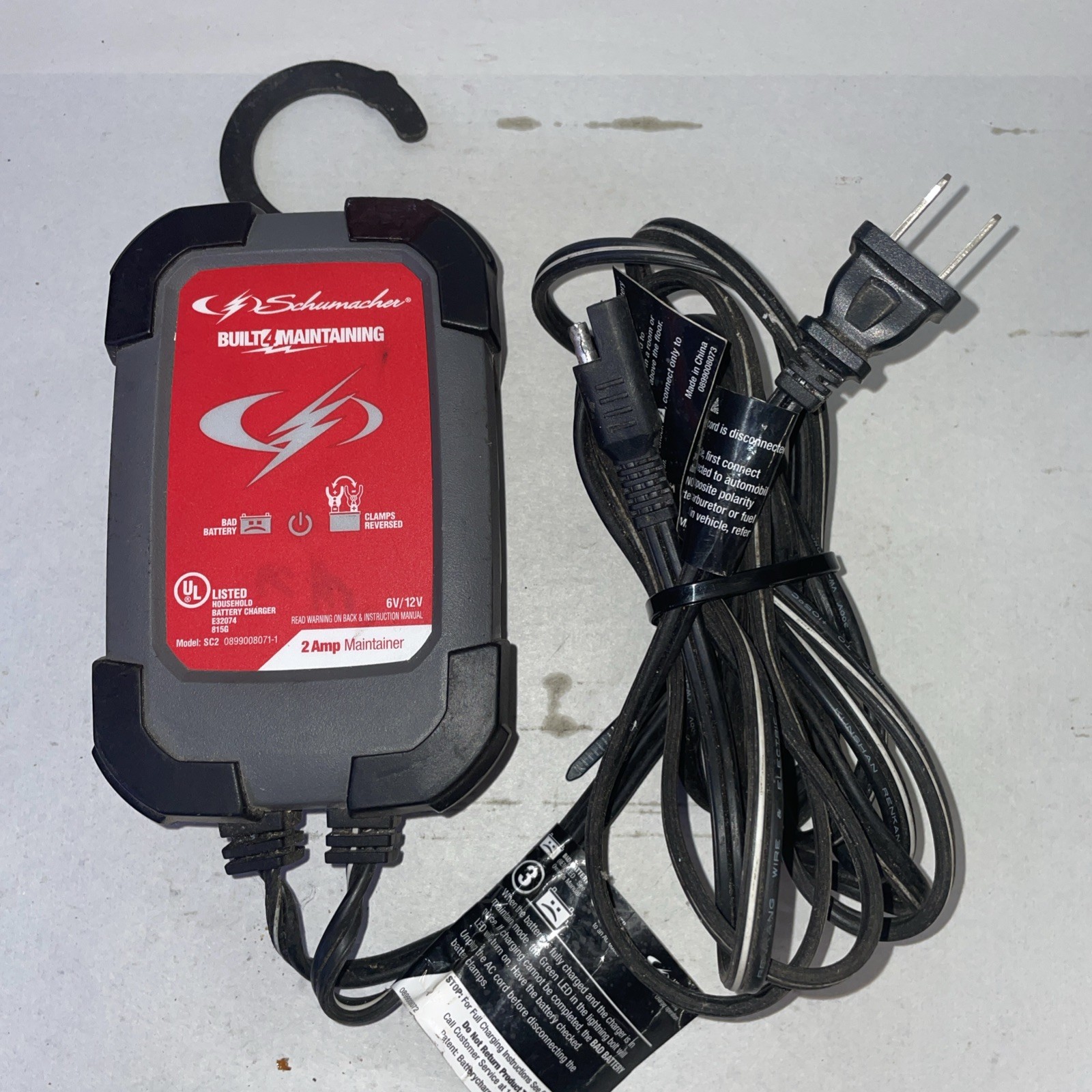 Schumacher SC2 2A Battery Maintainer Automatic 6V/12V Car Boat Motorcycle Tested