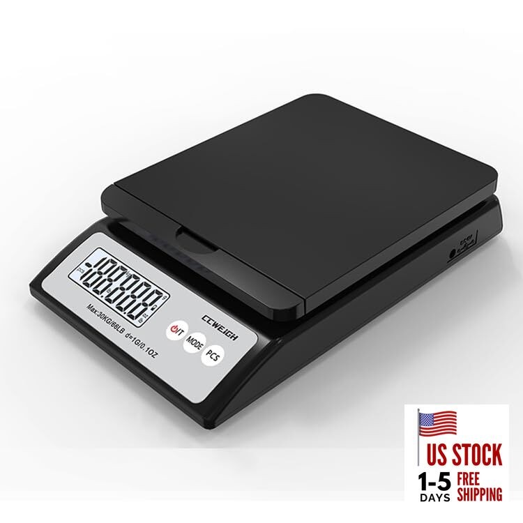 Digital Postal Scale 30kg/66lb - Shipping Scale with Removable Top Cover for 