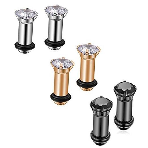  6Pcs Lightweight Ear Gauges Plugs Ear Tunnels 2G 4G 6G 8G D01:3Pairs(8G=3mm)