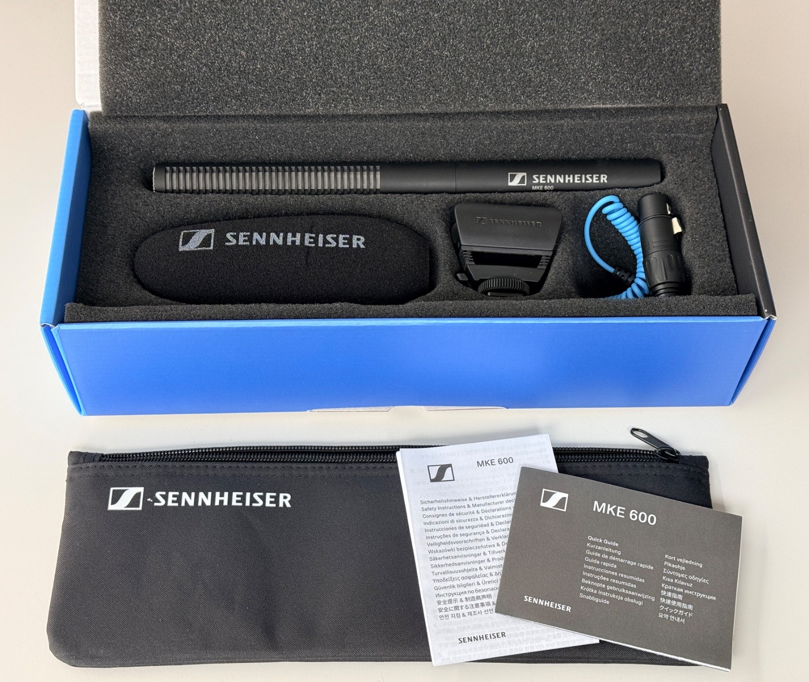 Sennheiser MKE 600 Cardioid Shotgun Microphone with Shock Mount
