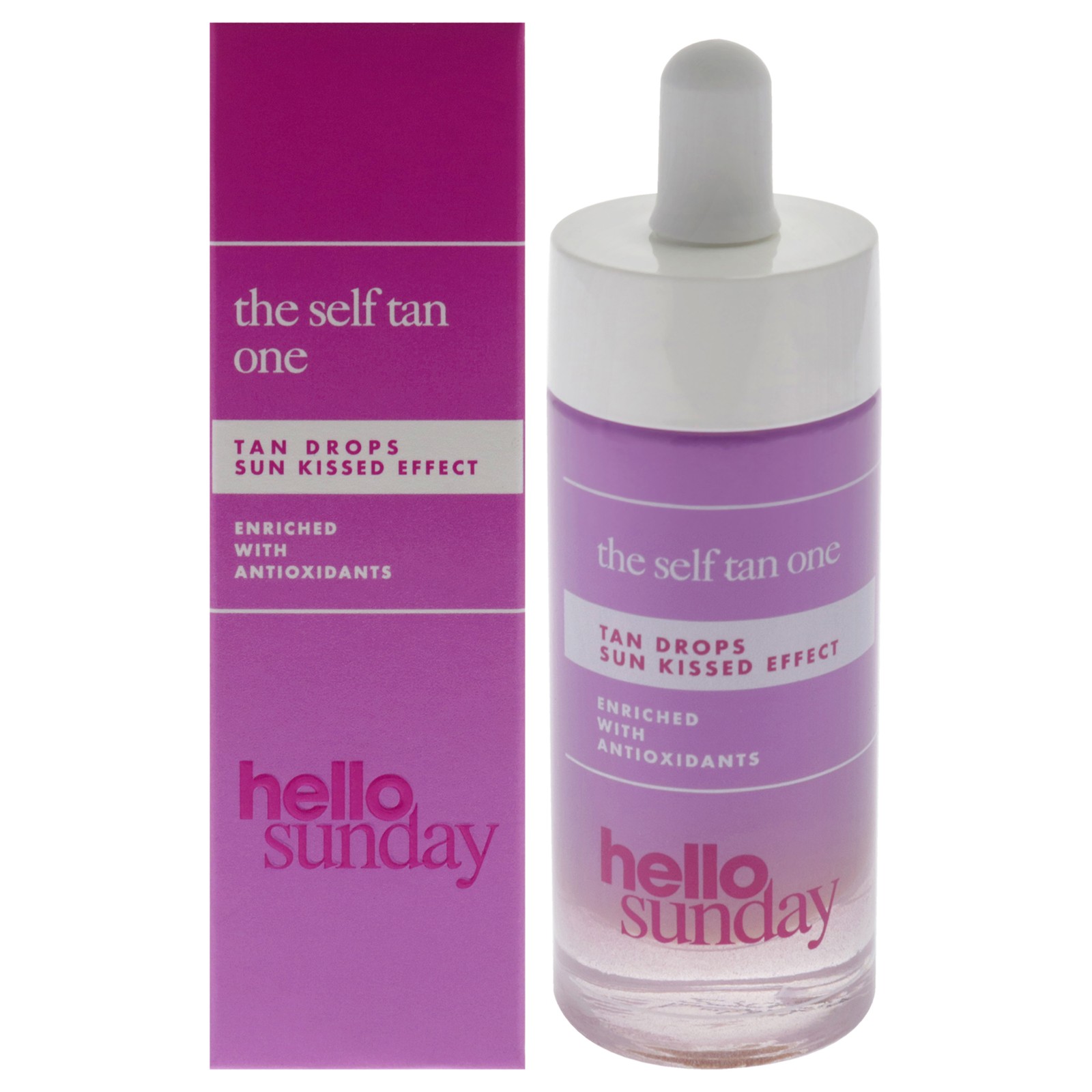 2 Pack The Self Tan One Drops by Hello Sunday for Unisex - 1.1 oz Serum
