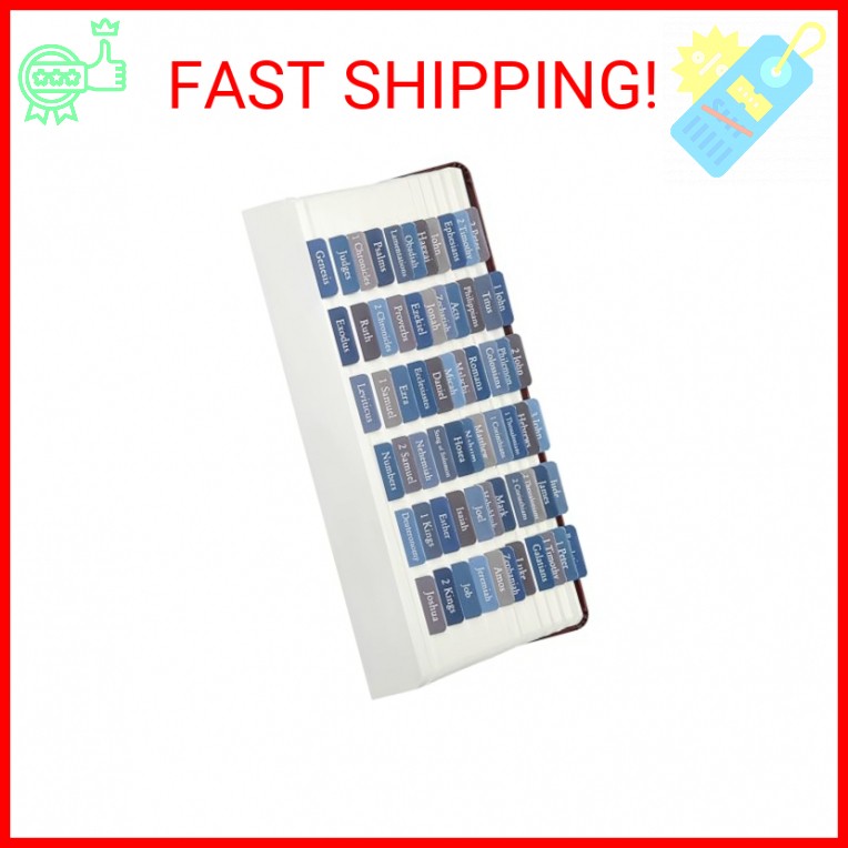 Uzriyl Bible Tabs, Bible Study Supplies, Laminated Blue Bible Journaling Tabs fo