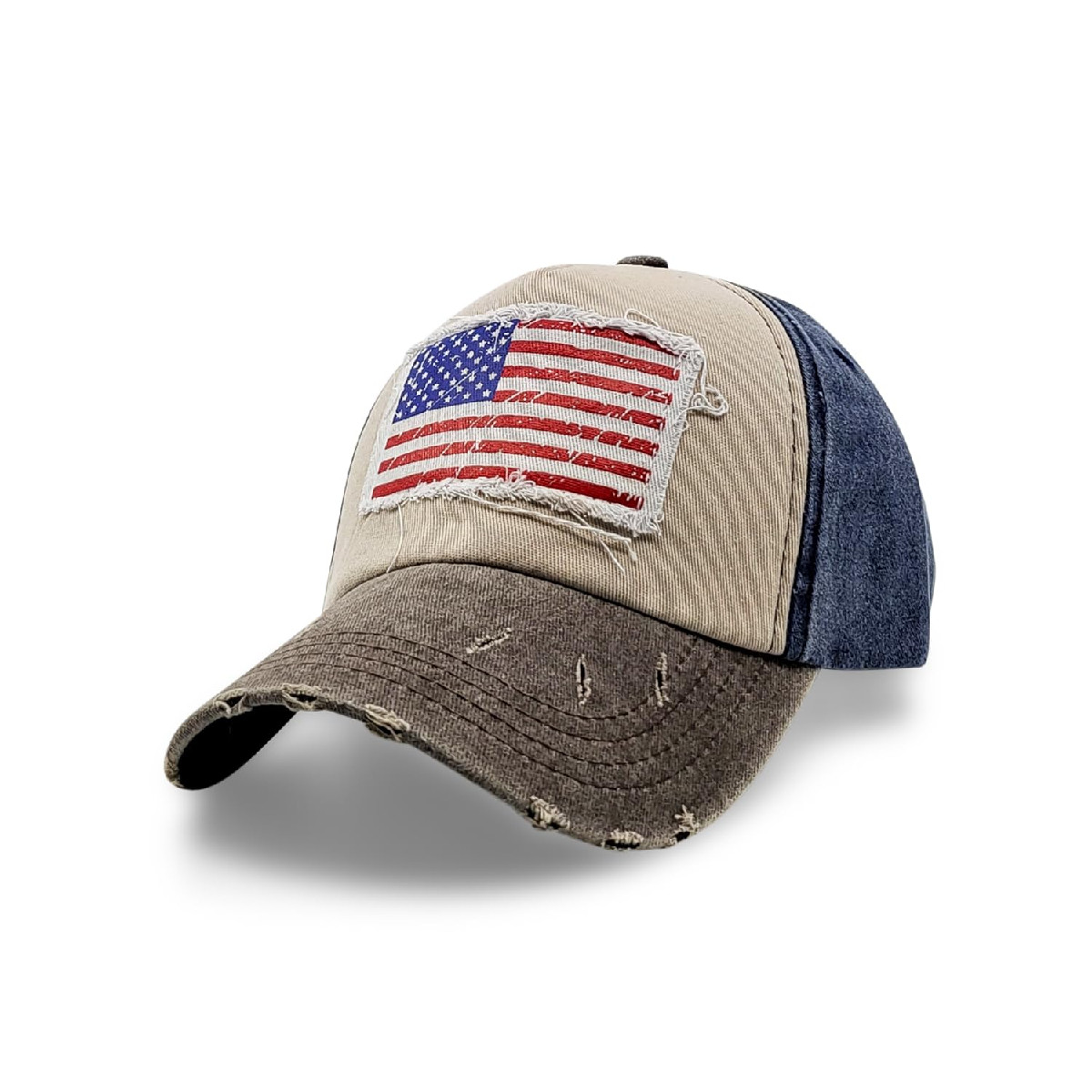 epicW Men's Low Profile USA Baseball Hat American Flag Cap Distressed